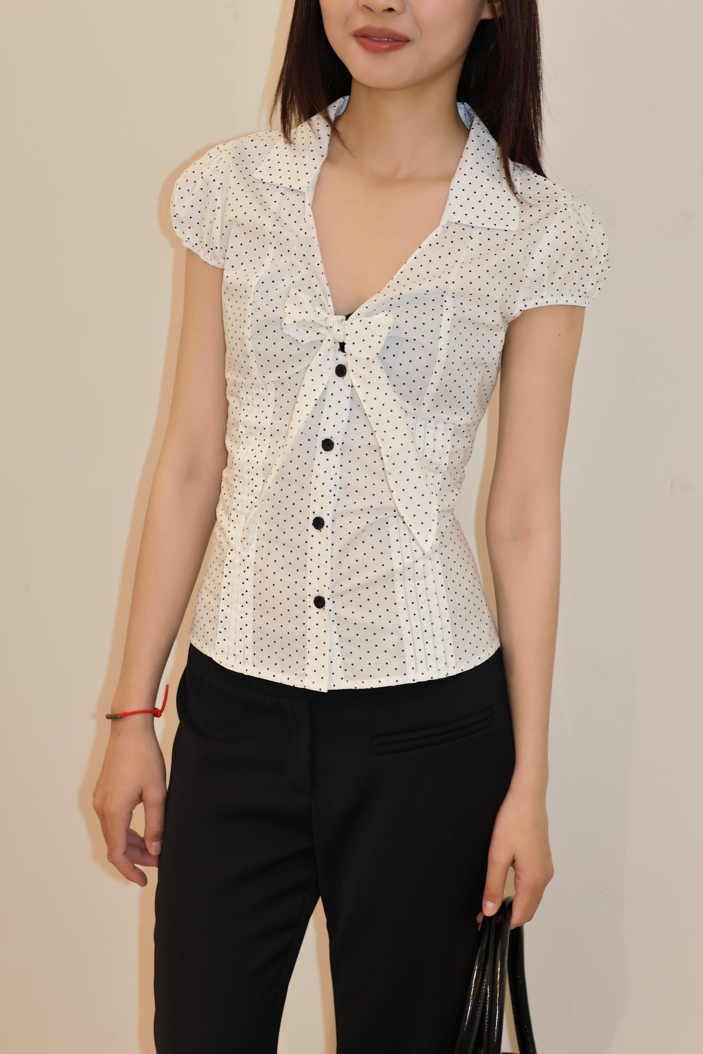POLKADOT BOW BLOUSE