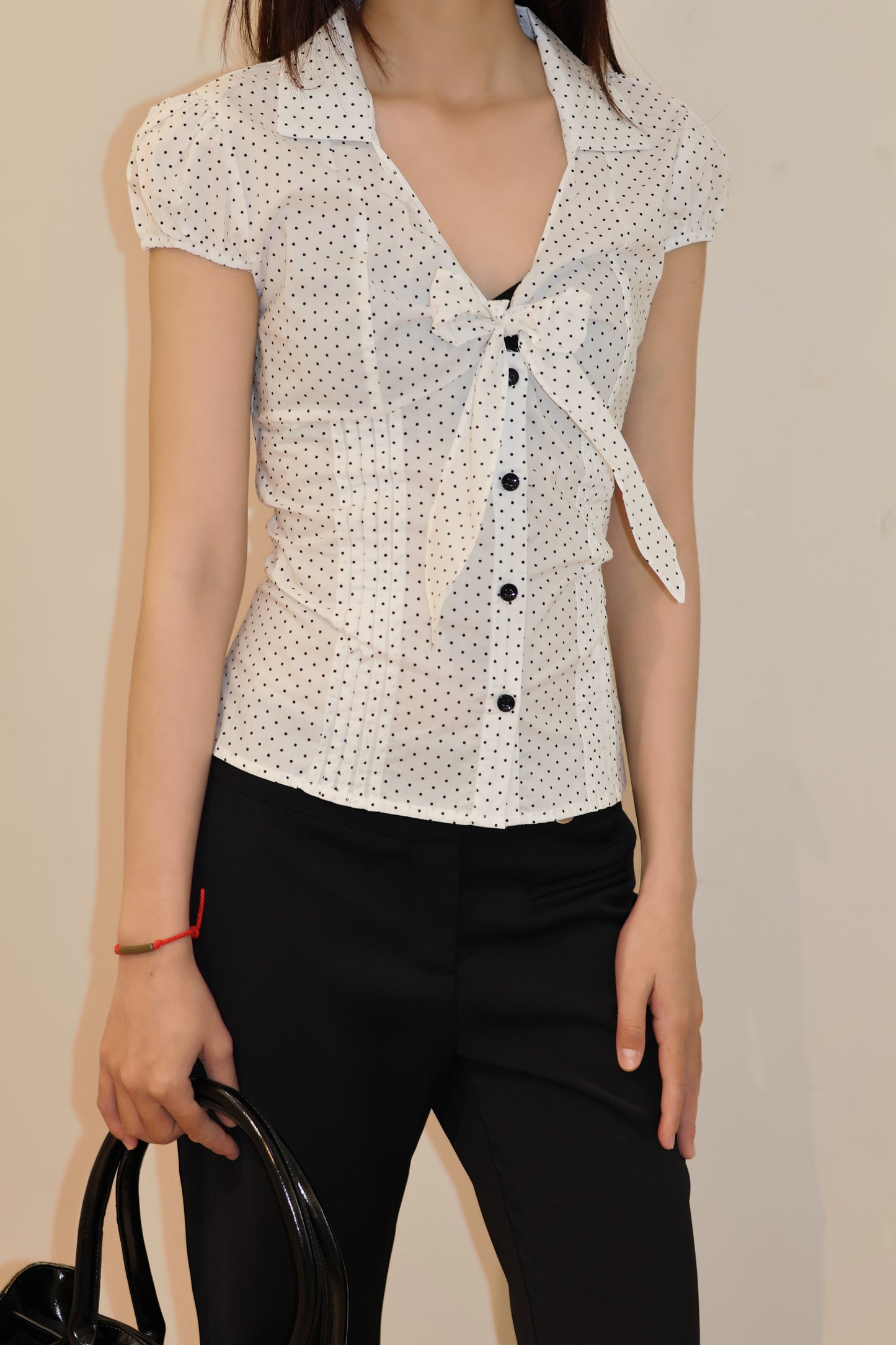 POLKADOT BOW BLOUSE