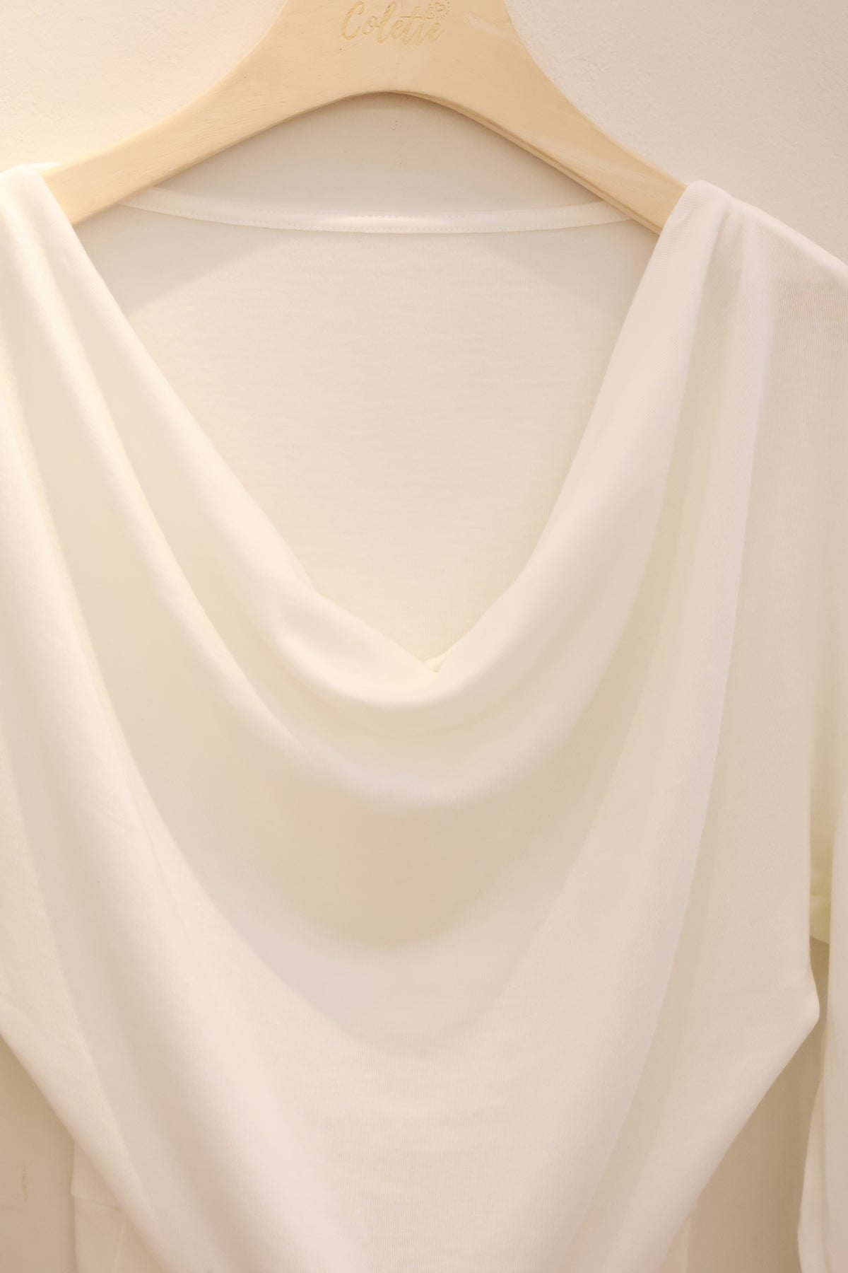 AUD Cowl Neck Long Sleeve Knit Top
