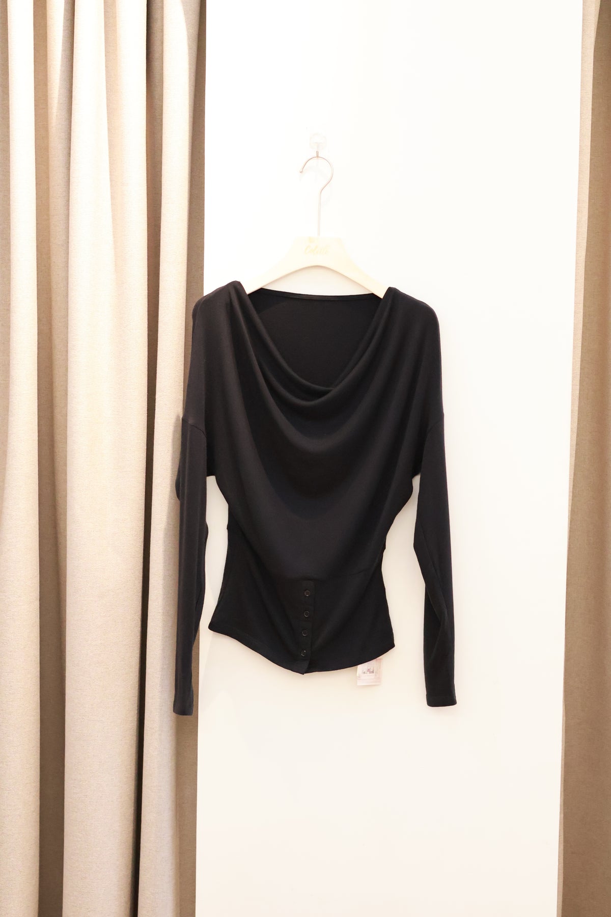 AUD Cowl Neck Long Sleeve Knit Top