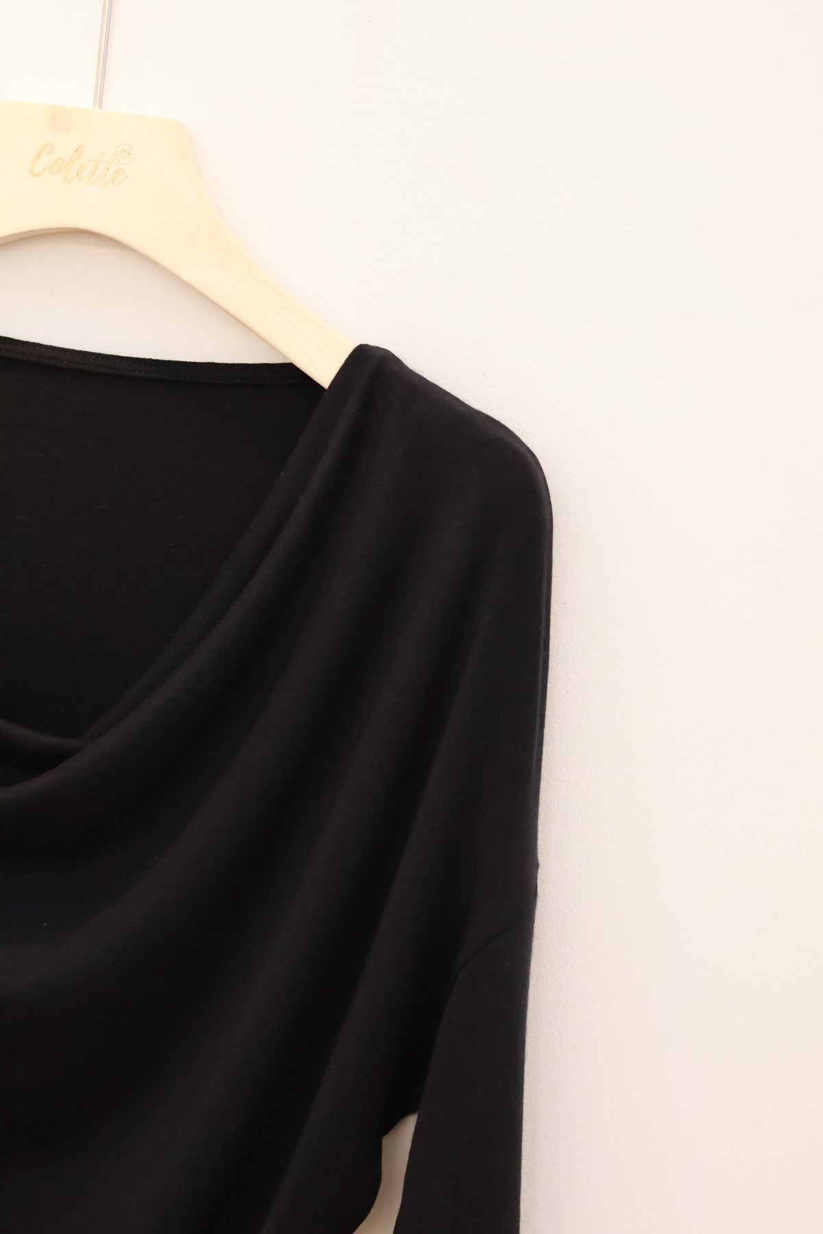 AUD Cowl Neck Long Sleeve Knit Top