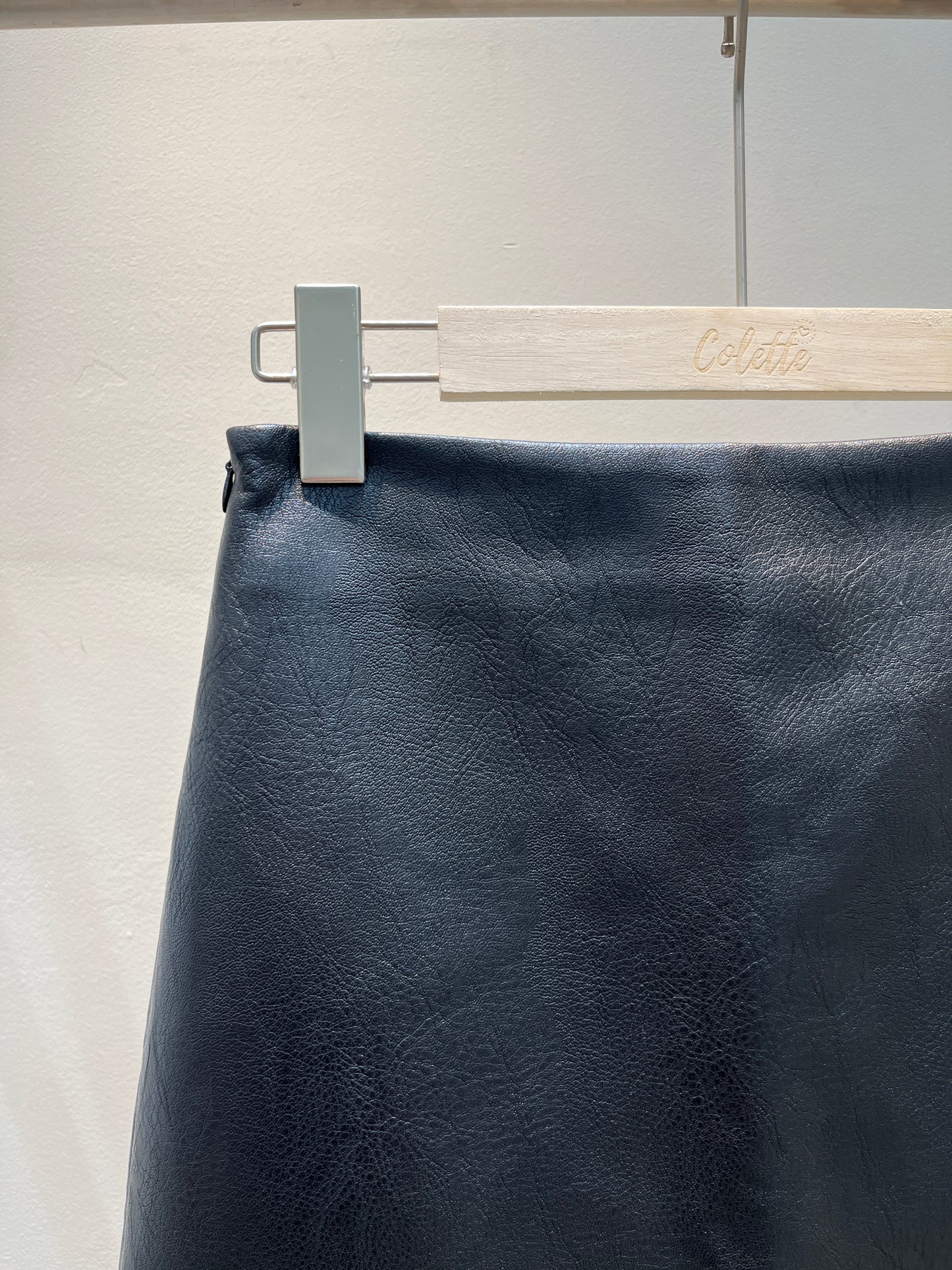 LEATHER BLACK MINI SKIRT