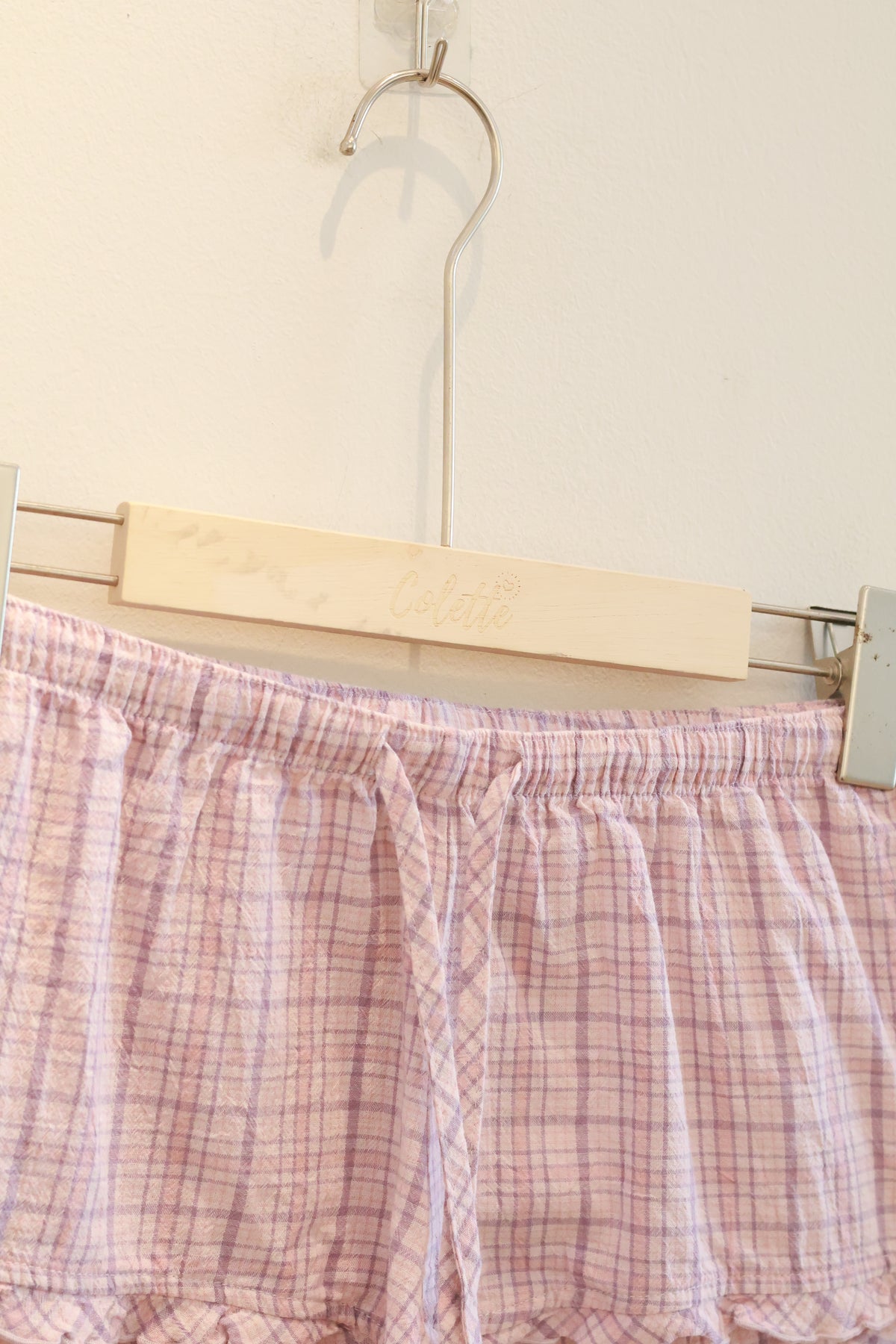 BRANDY Keira Striped Sweatshorts  -PINK