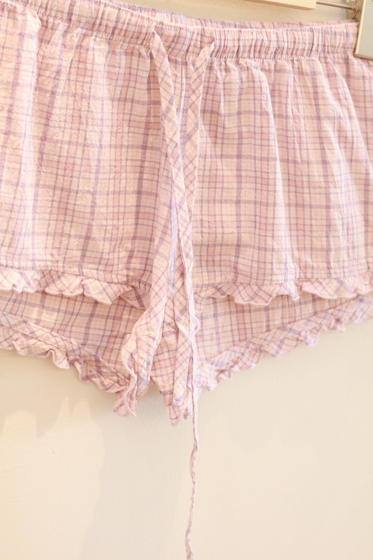BRANDY Keira Striped Sweatshorts  -PINK