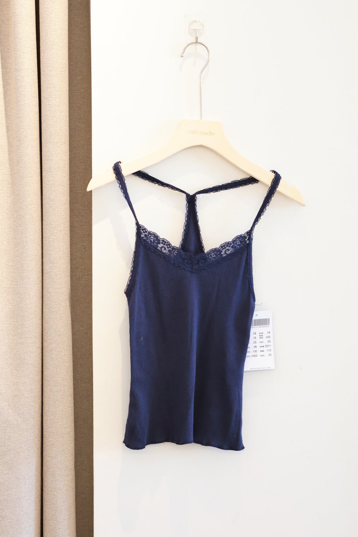 BRANDY Nicolette Lace Tank- NAVY