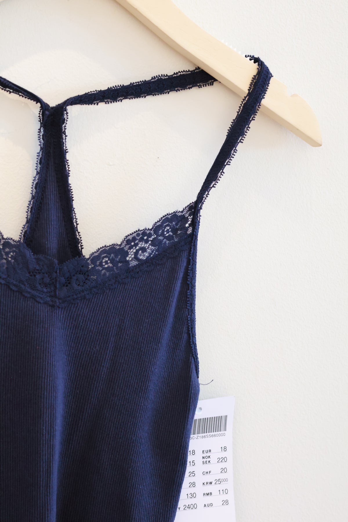 BRANDY Nicolette Lace Tank- NAVY