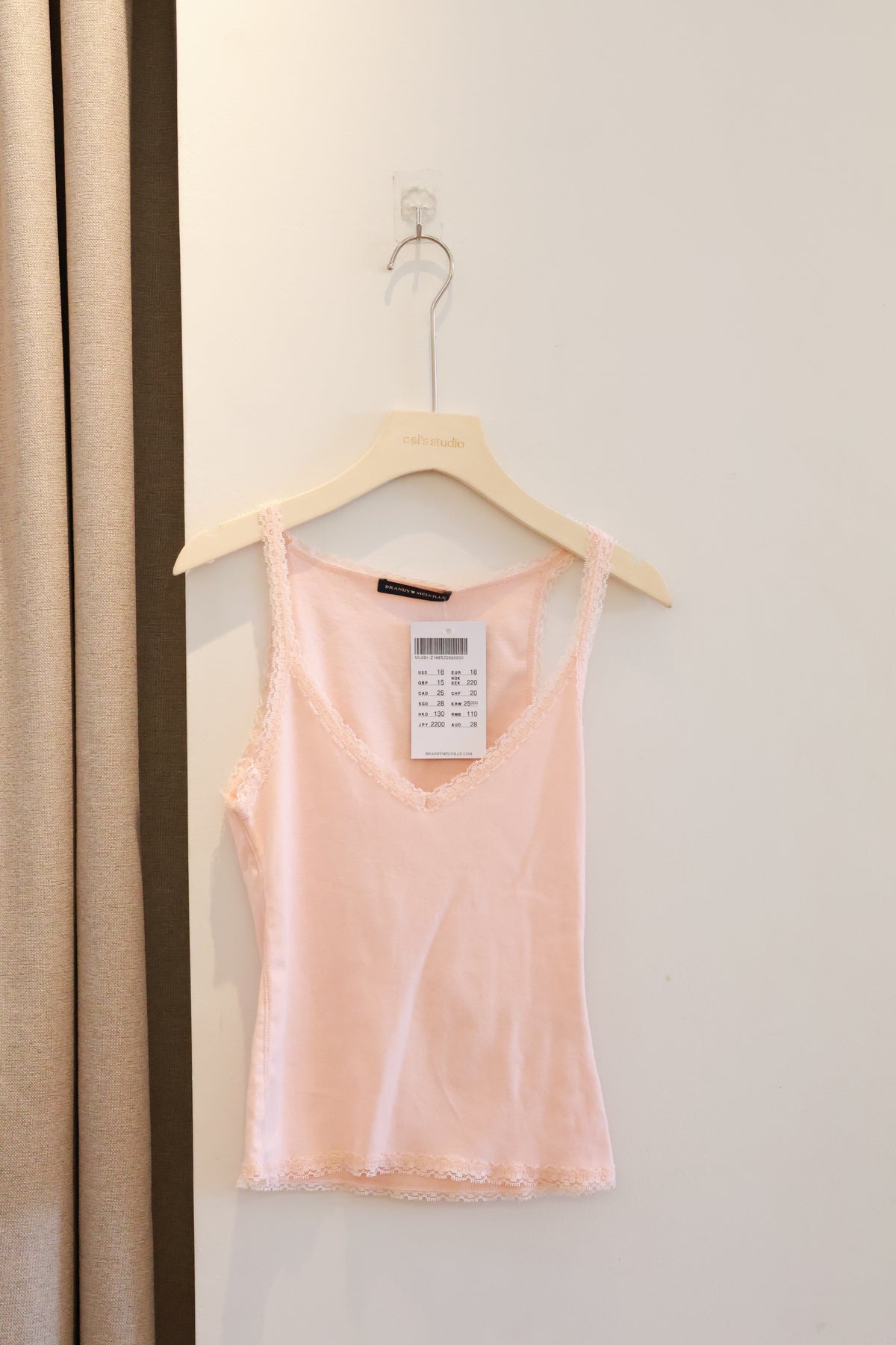 BRANDY Arden Lace Tank- LIGHT PINK
