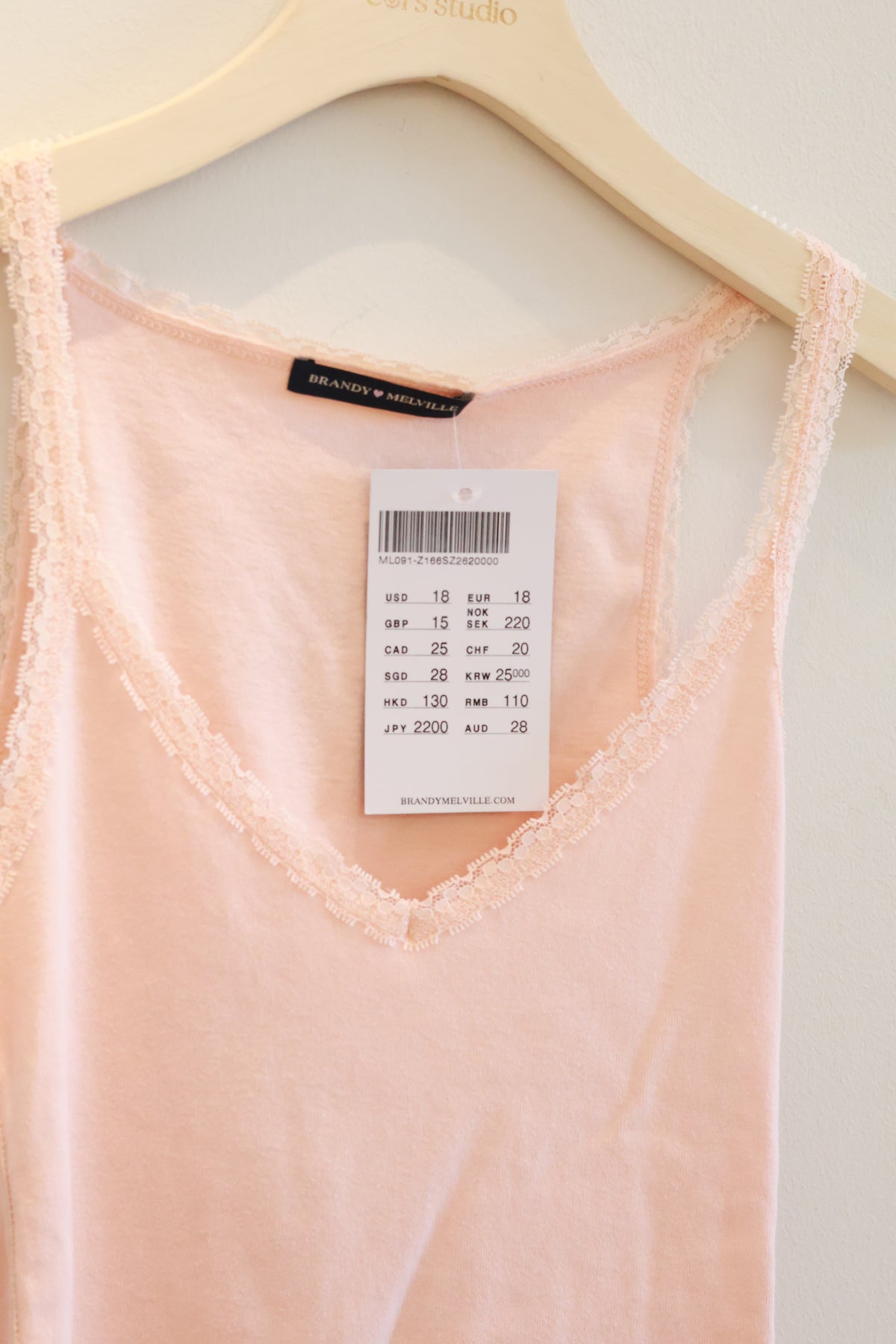 BRANDY Arden Lace Tank- LIGHT PINK