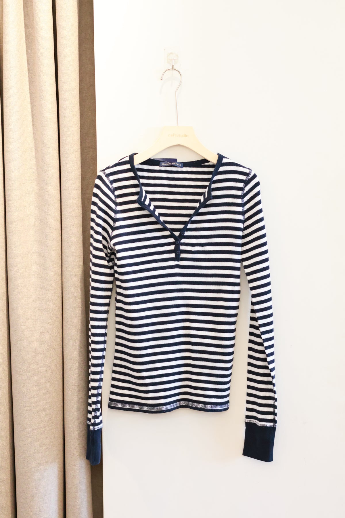 BRANDY Zelly Striped Top  -NAVY STRIPE