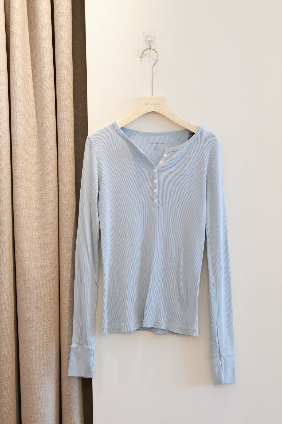 BRANDY Zelly Ribbed Top- BLUE
