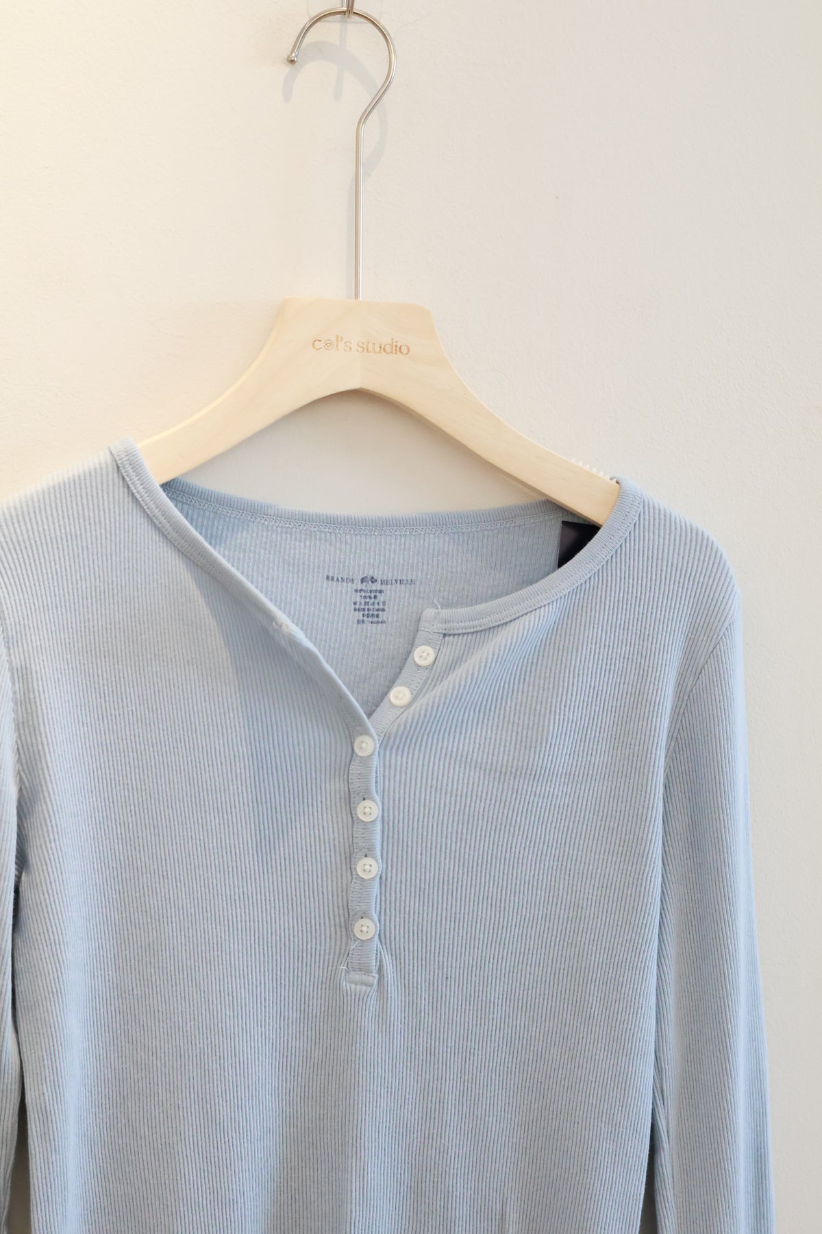 BRANDY Zelly Ribbed Top- BLUE