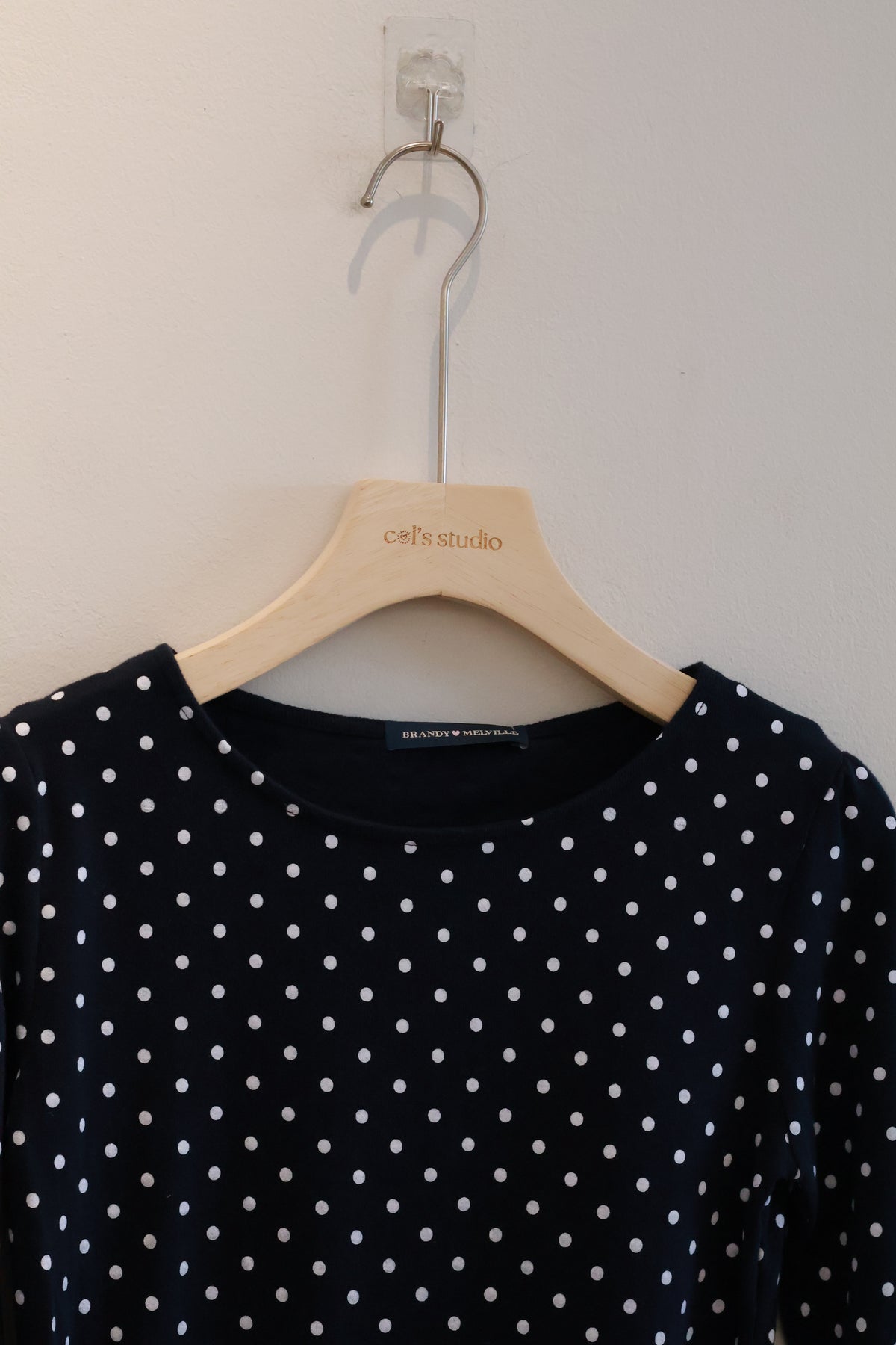 BRANDY Jennie Polka Dots Top- NAVY