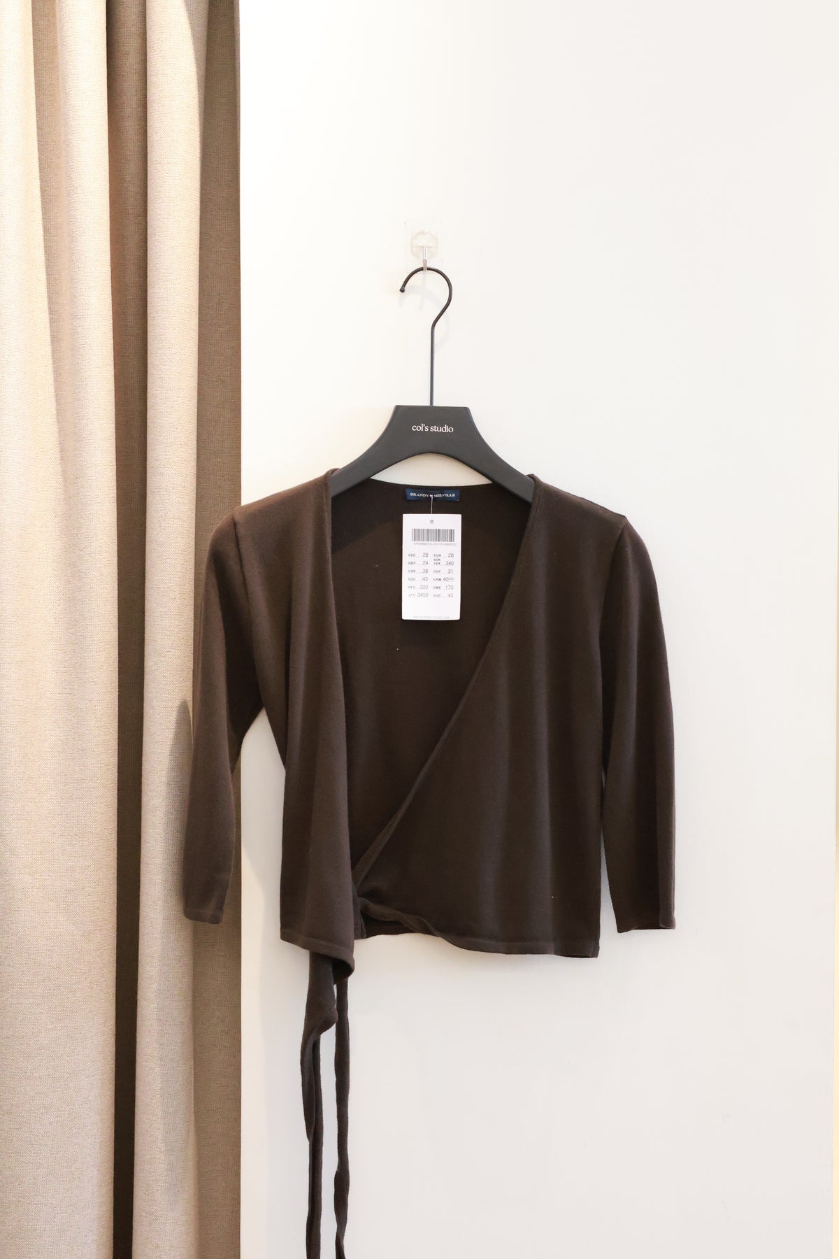 BRANDY Clara Wrap Top- DARK BROWN