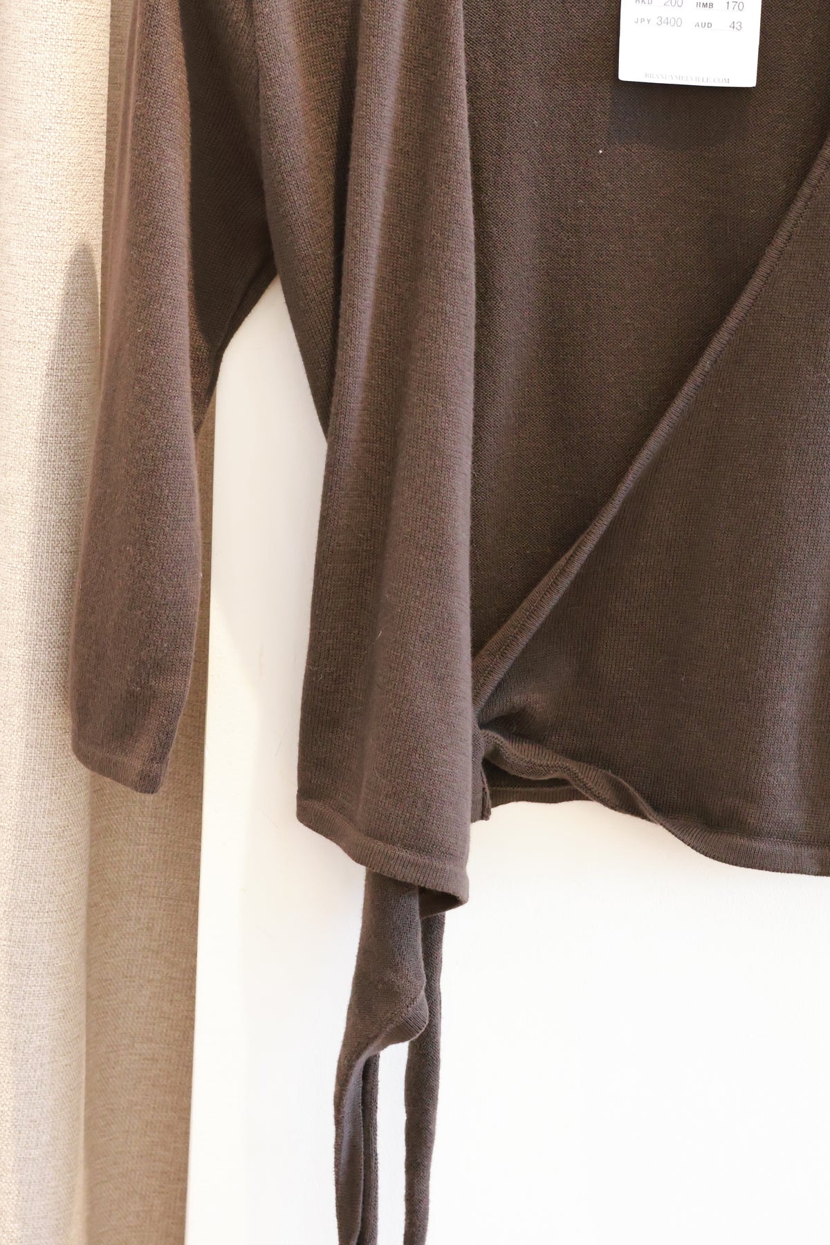 BRANDY Clara Wrap Top- DARK BROWN