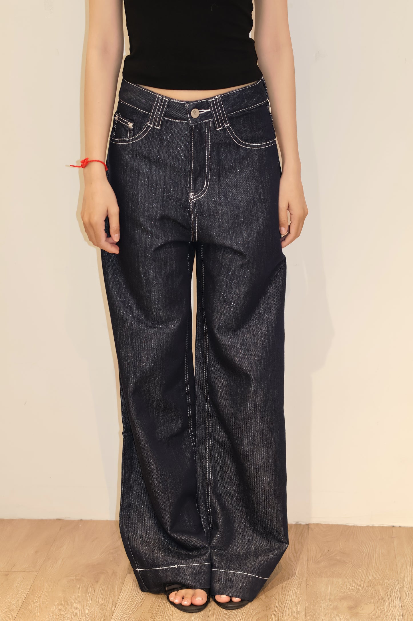 NAVY BAGGY DENIM JEANS