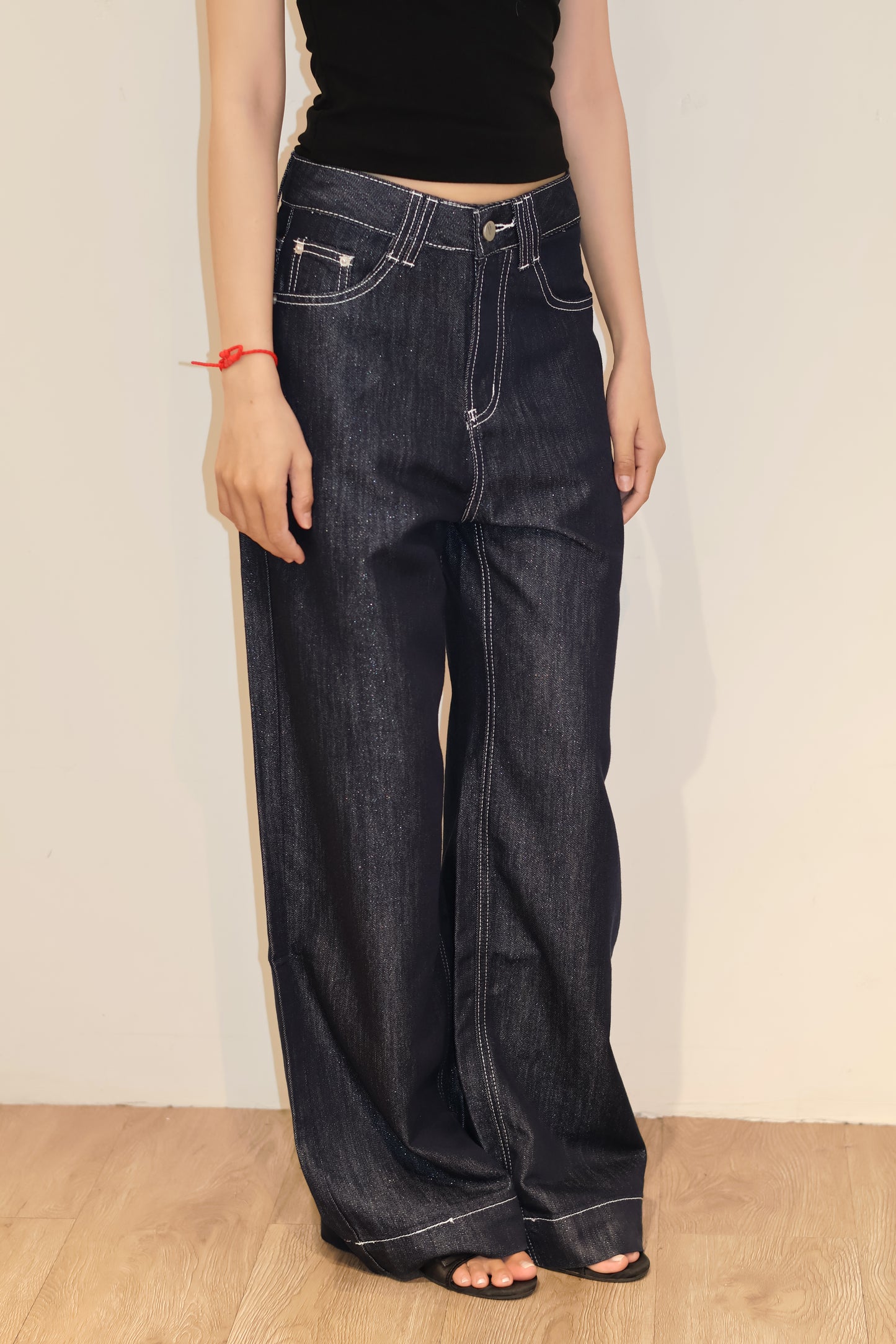 NAVY BAGGY DENIM JEANS