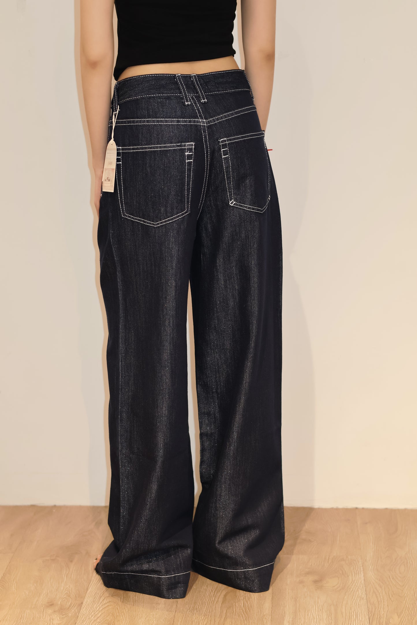NAVY BAGGY DENIM JEANS