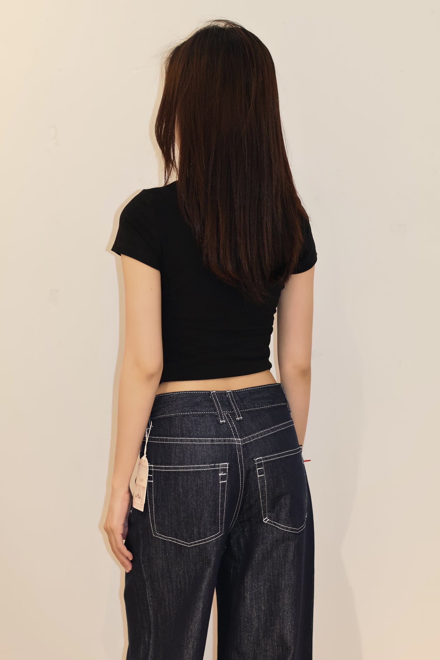 NAVY BAGGY DENIM JEANS