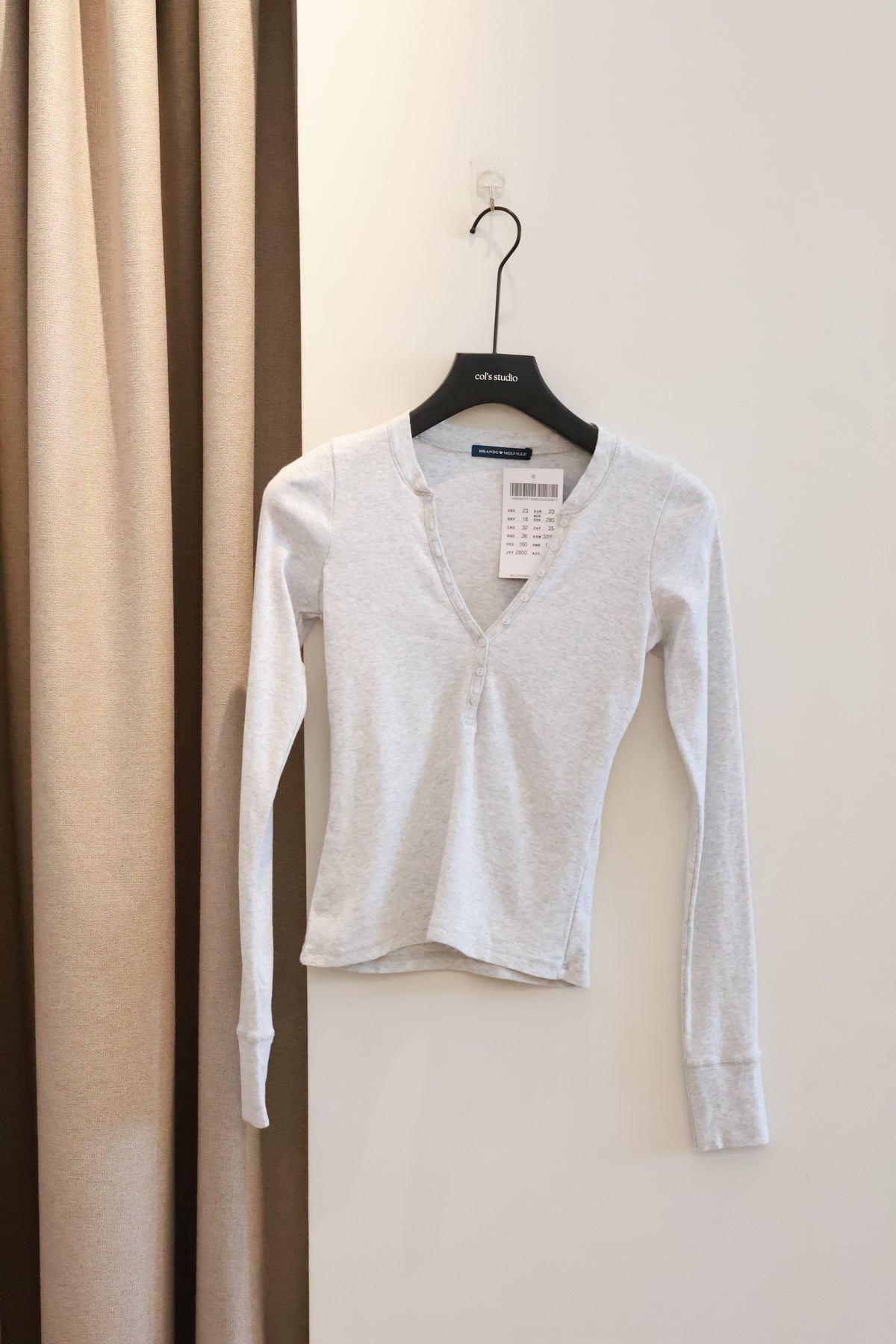 BRANDY Zelly Top- Light Grey