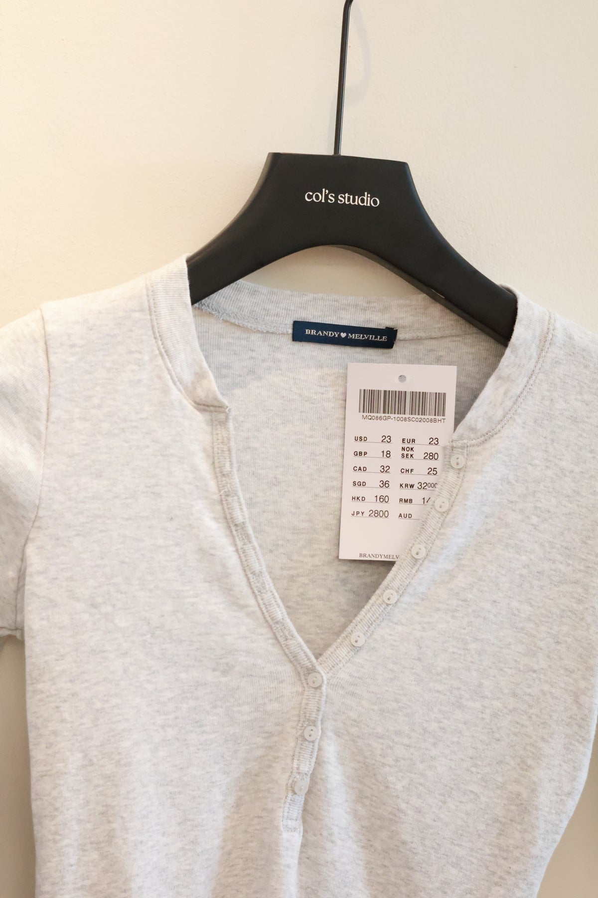 BRANDY Zelly Top- Light Grey