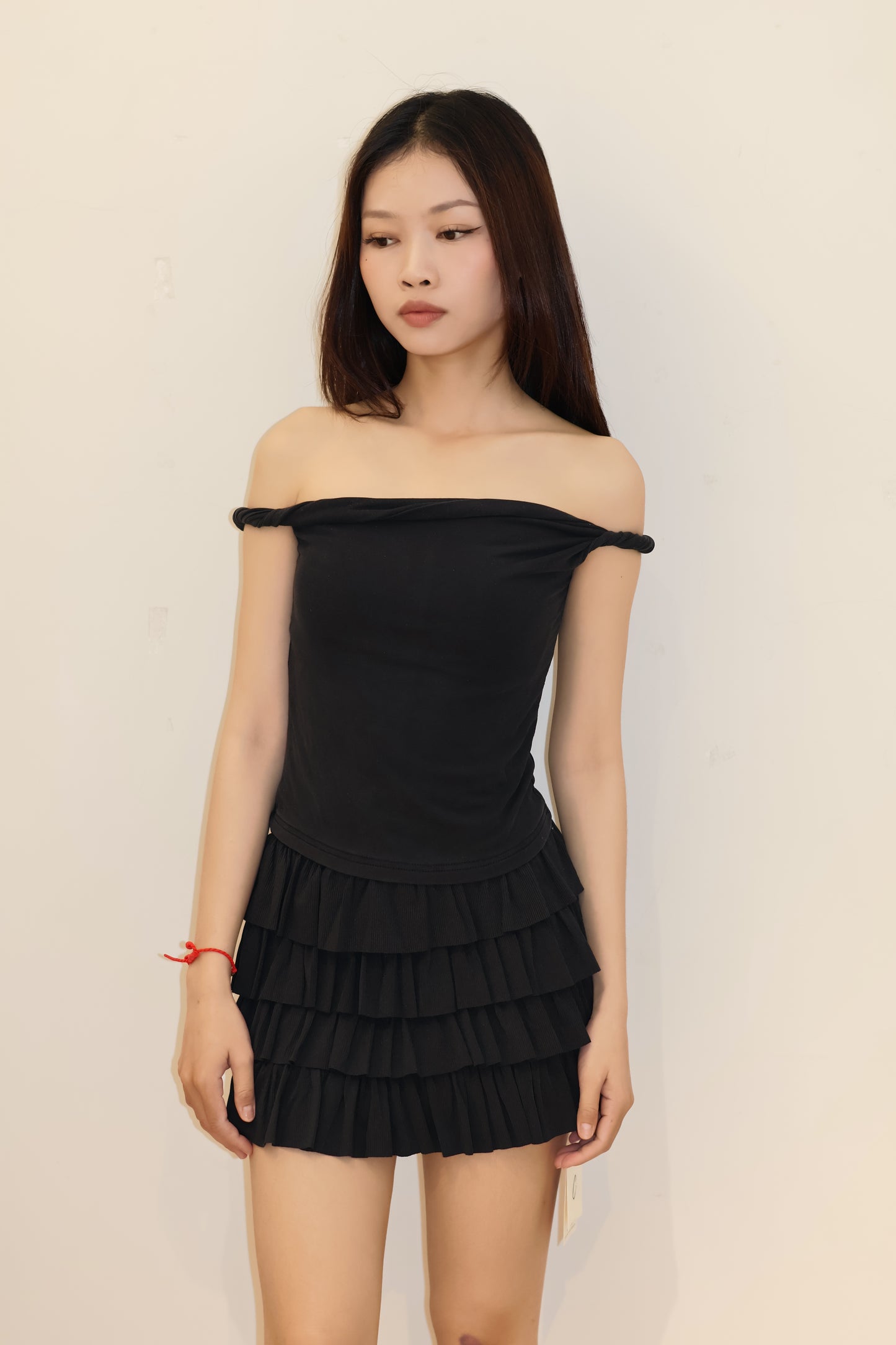 Ruffled mini skirt