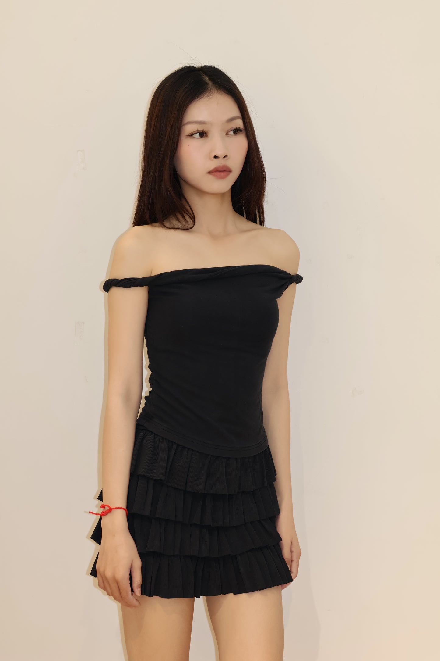 Ruffled mini skirt