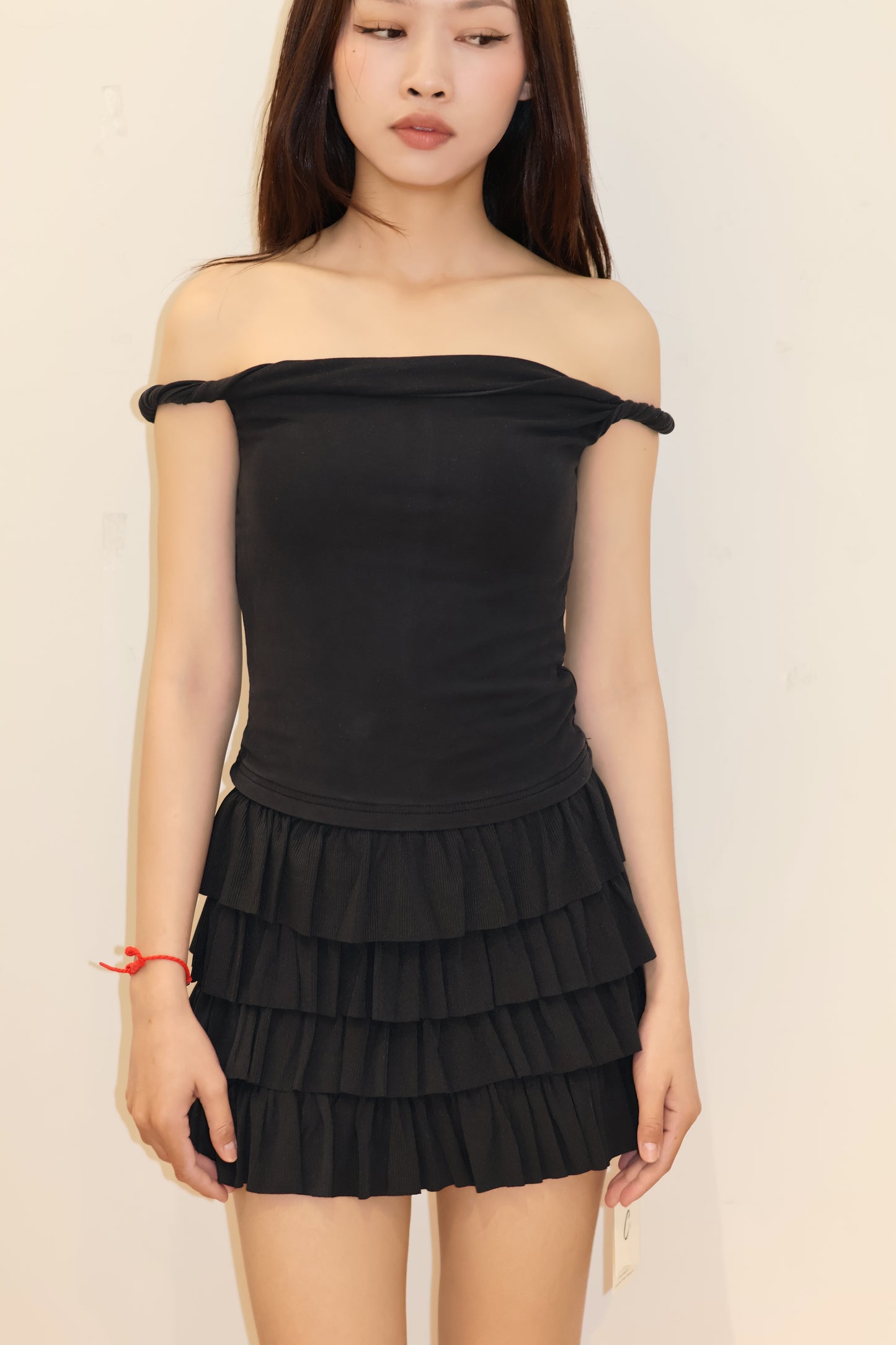 Ruffled mini skirt