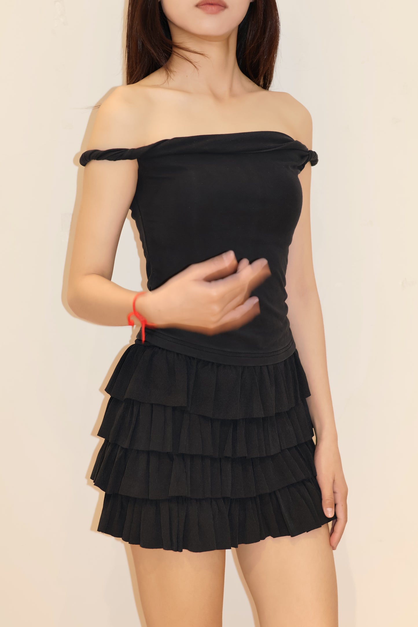 Ruffled mini skirt
