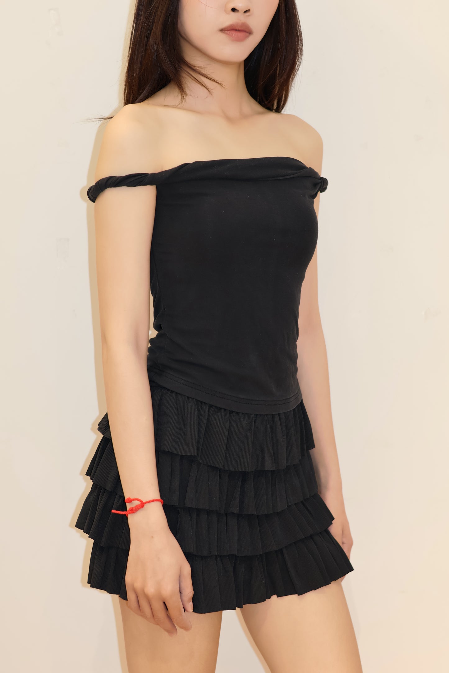 Ruffled mini skirt