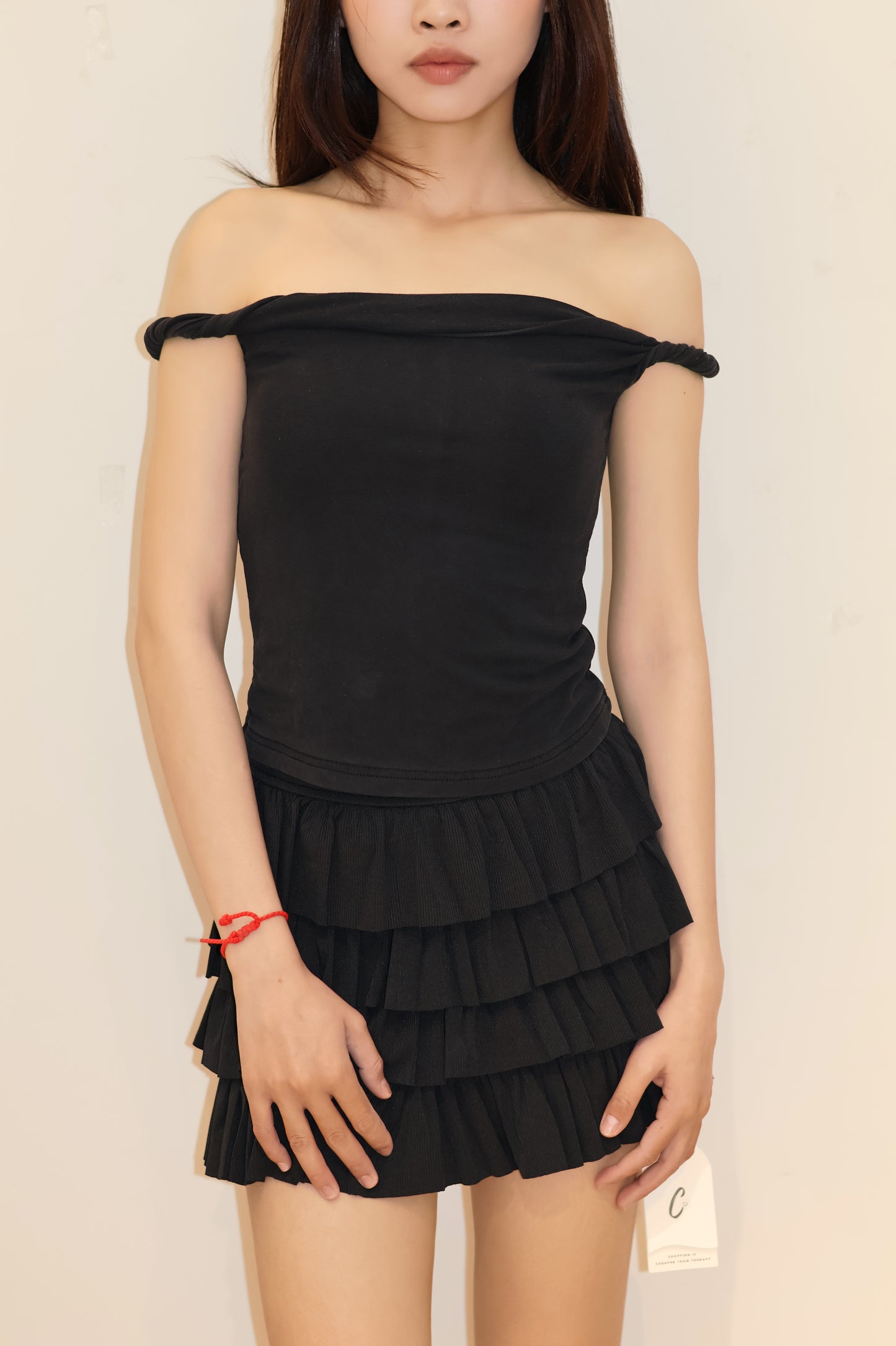 Ruffled mini skirt