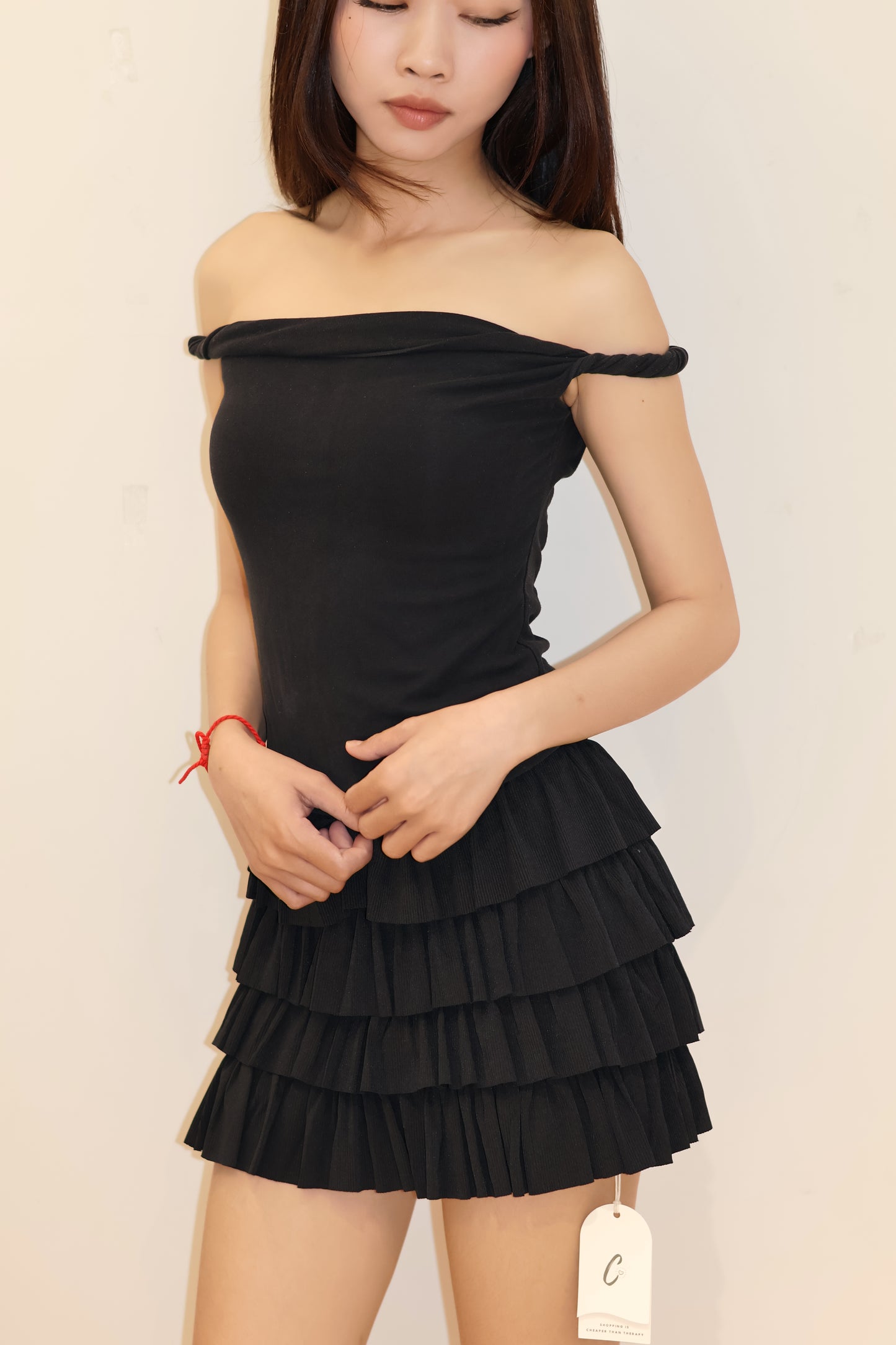 Ruffled mini skirt