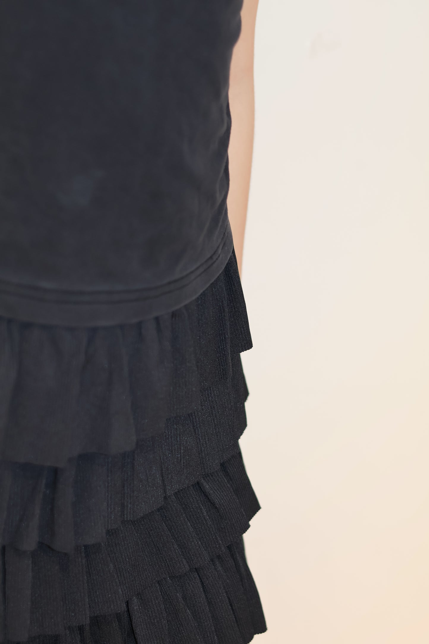 Ruffled mini skirt