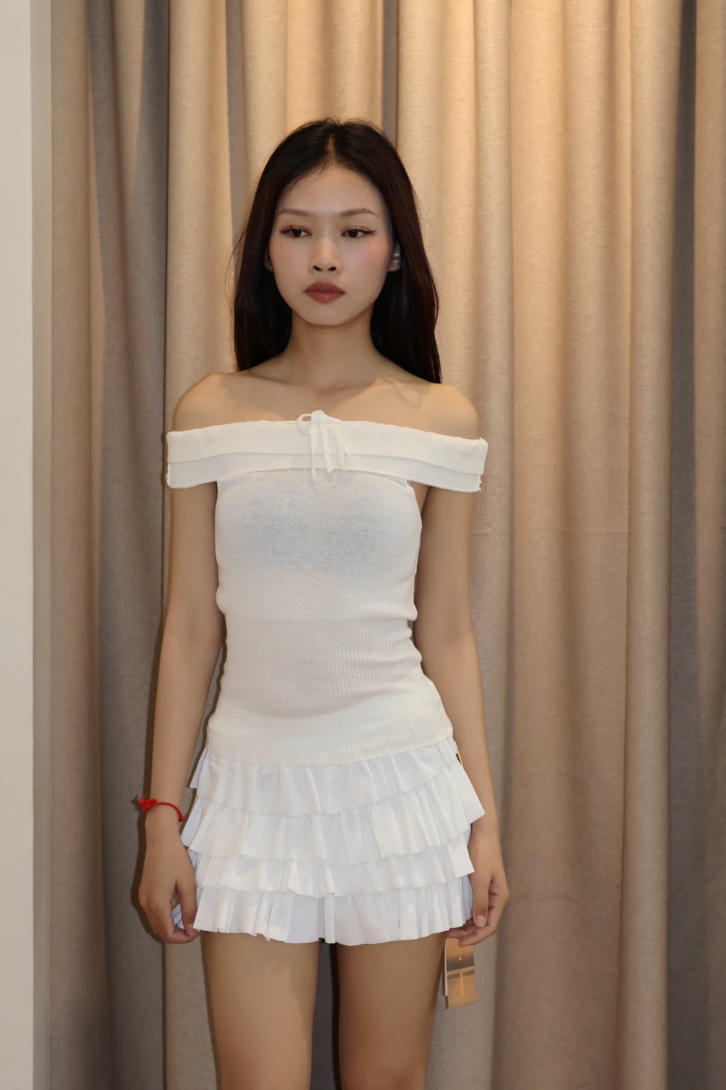 Ruffled mini skirt