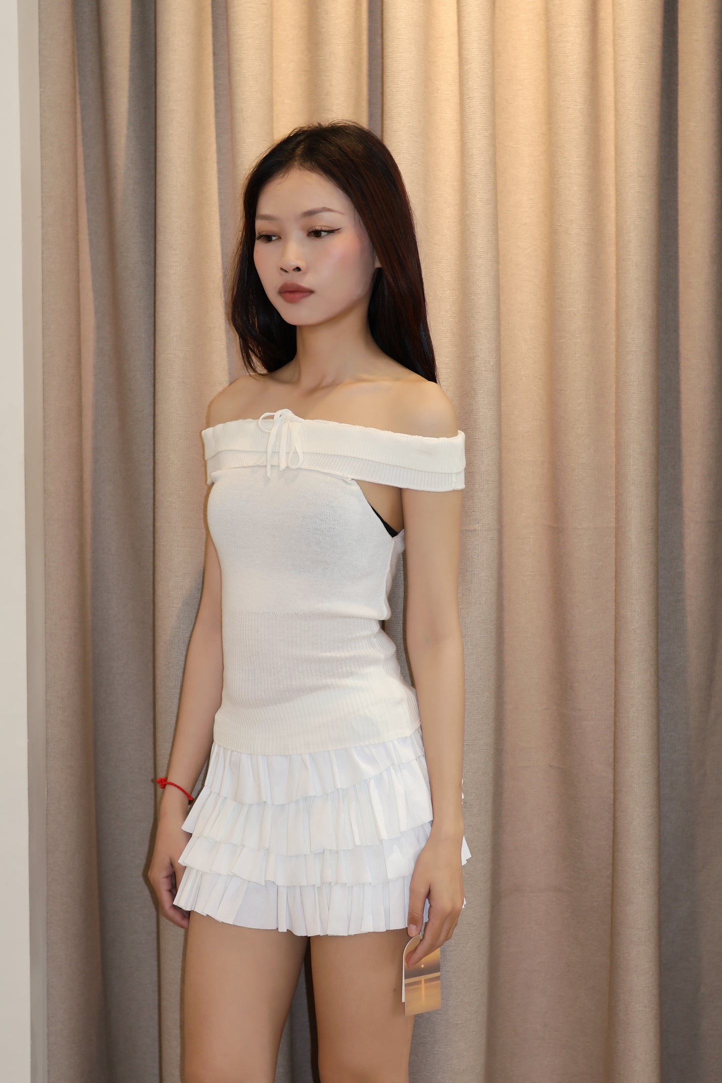 Ruffled mini skirt