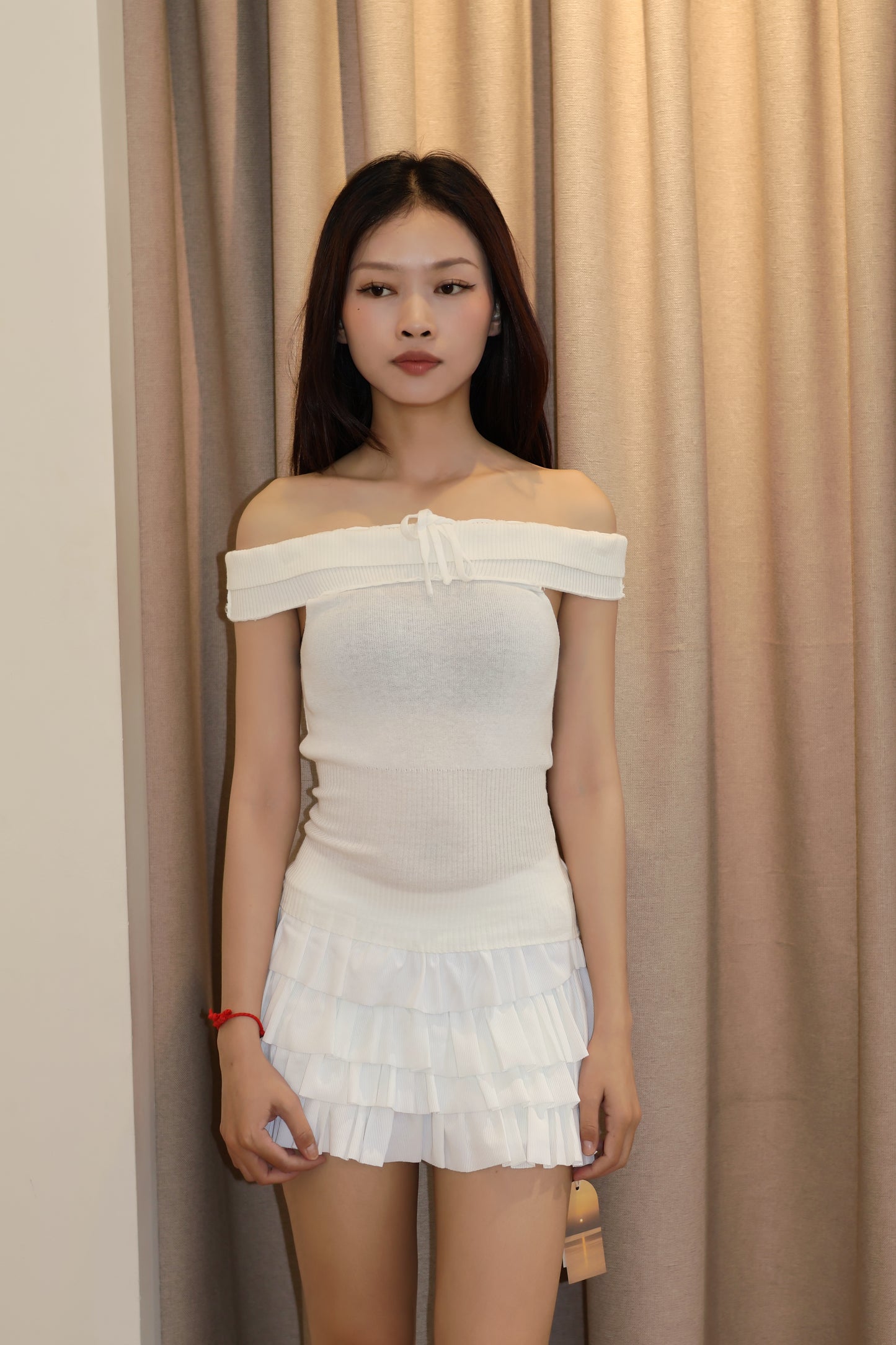 Ruffled mini skirt