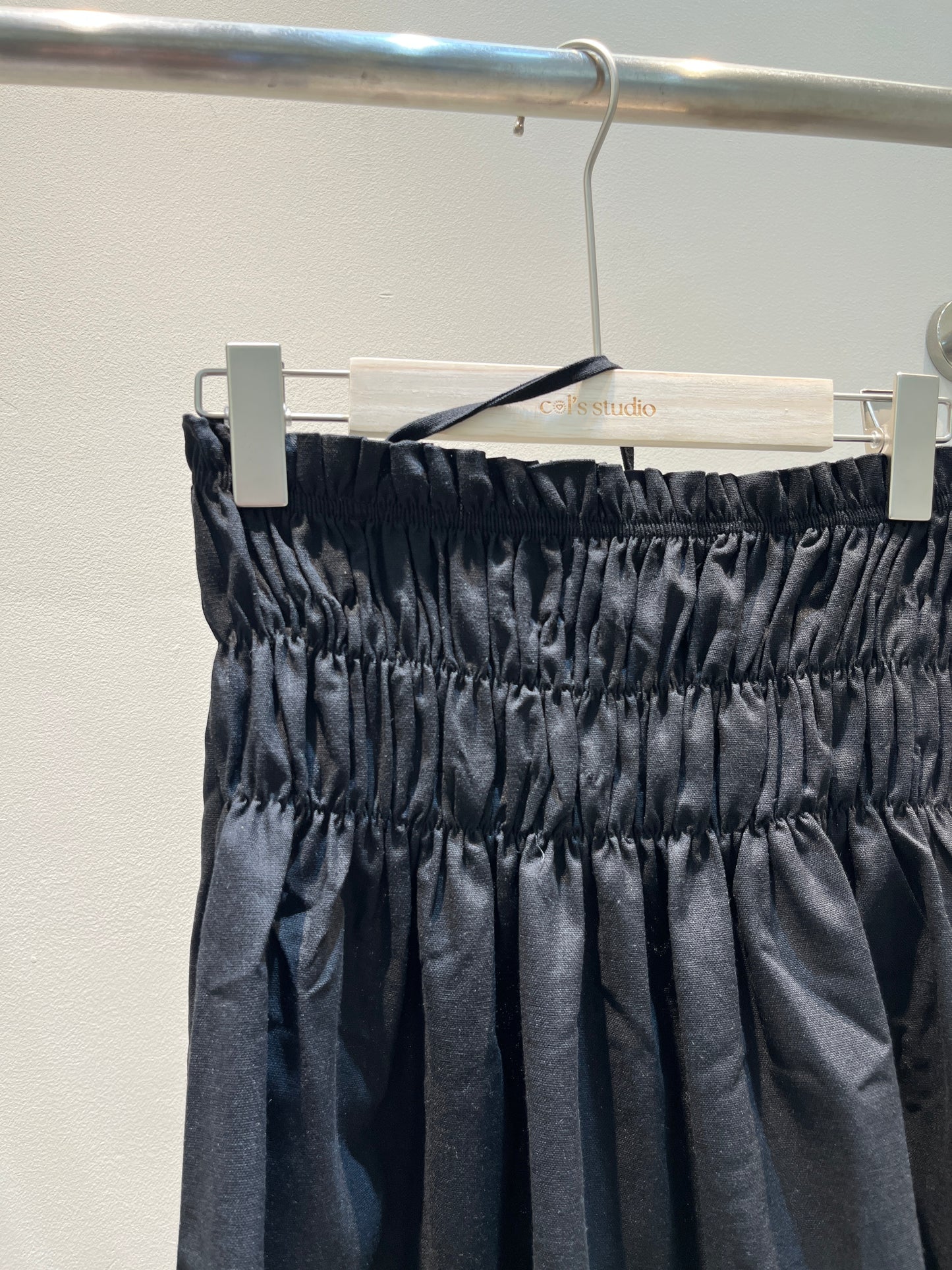 Side strap black flowy top