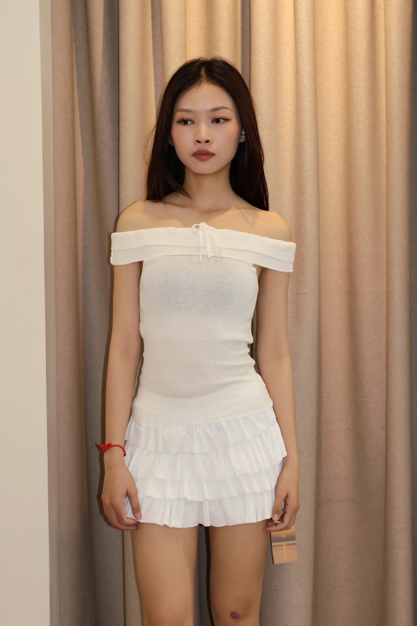 Ruffled mini skirt