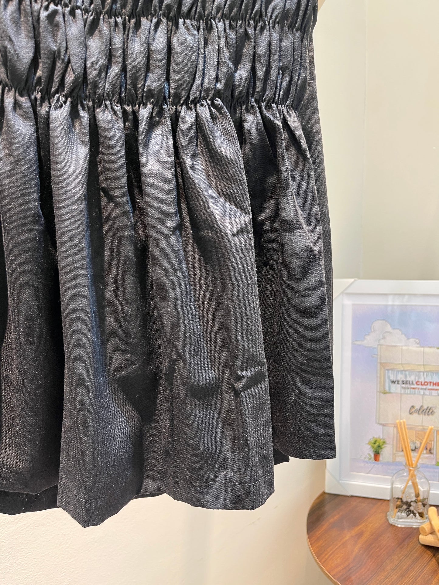 Side strap black flowy top