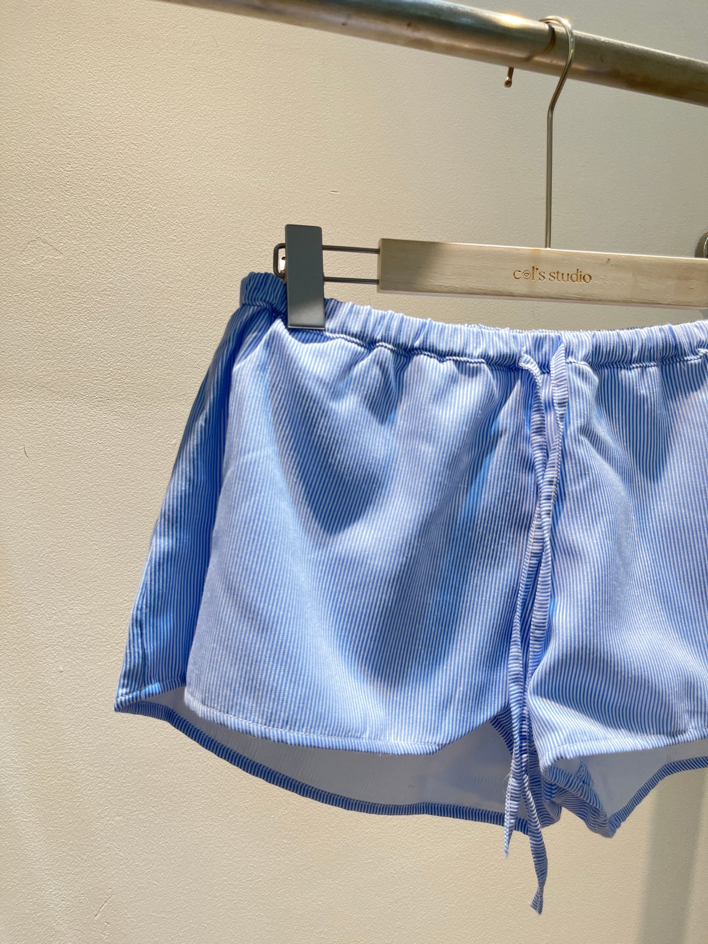 Plain summer shorts (BLUE STRIPES)