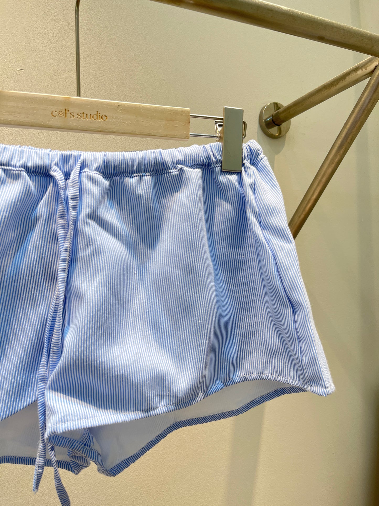 Plain summer shorts (BLUE STRIPES)