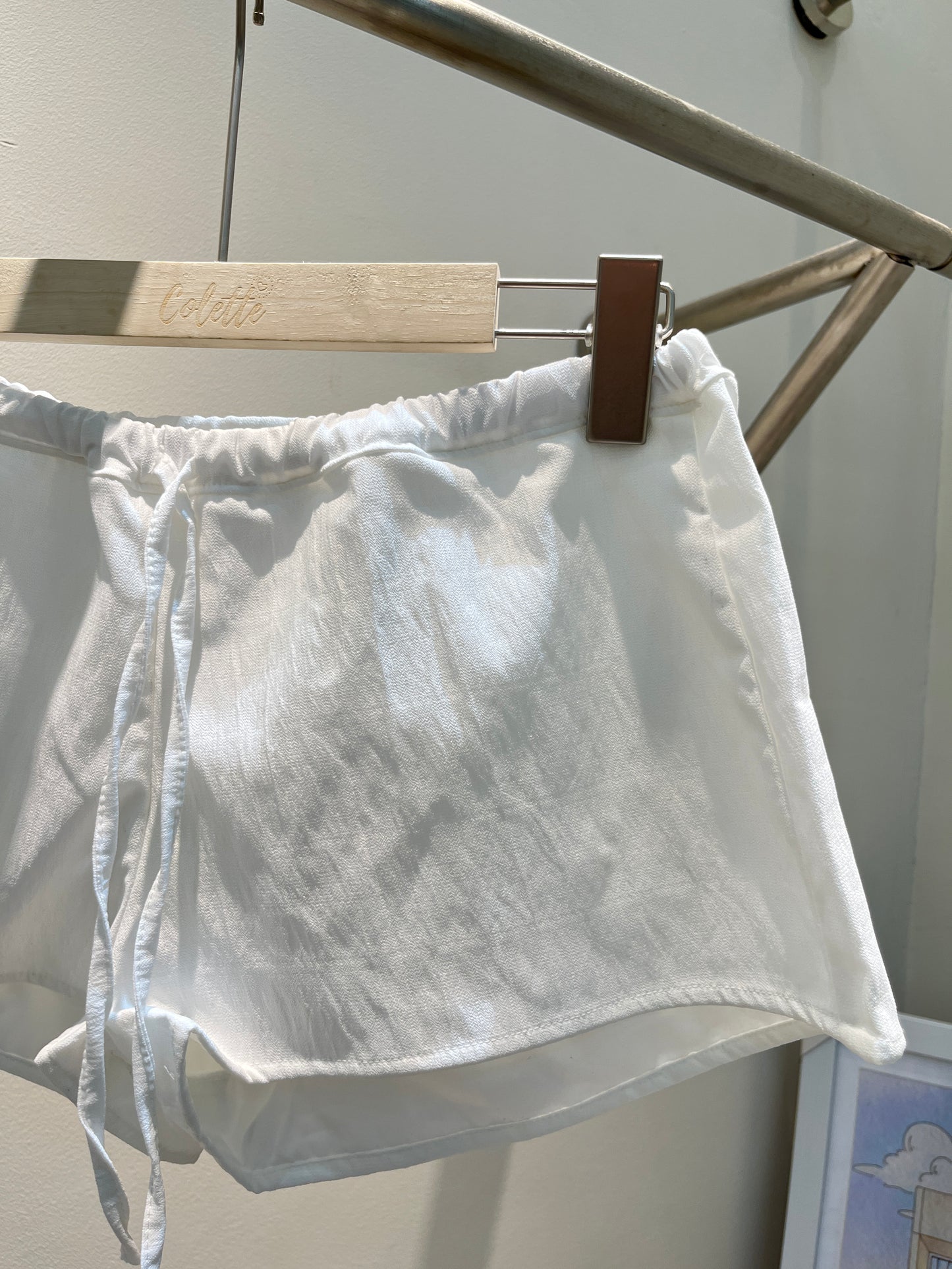 Plain summer shorts (WHITE)