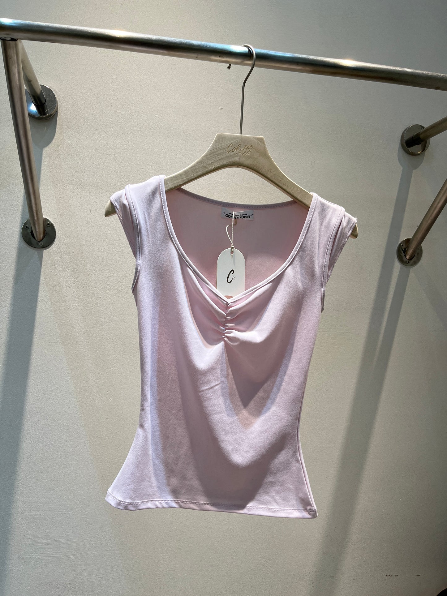 Middle runched basic top