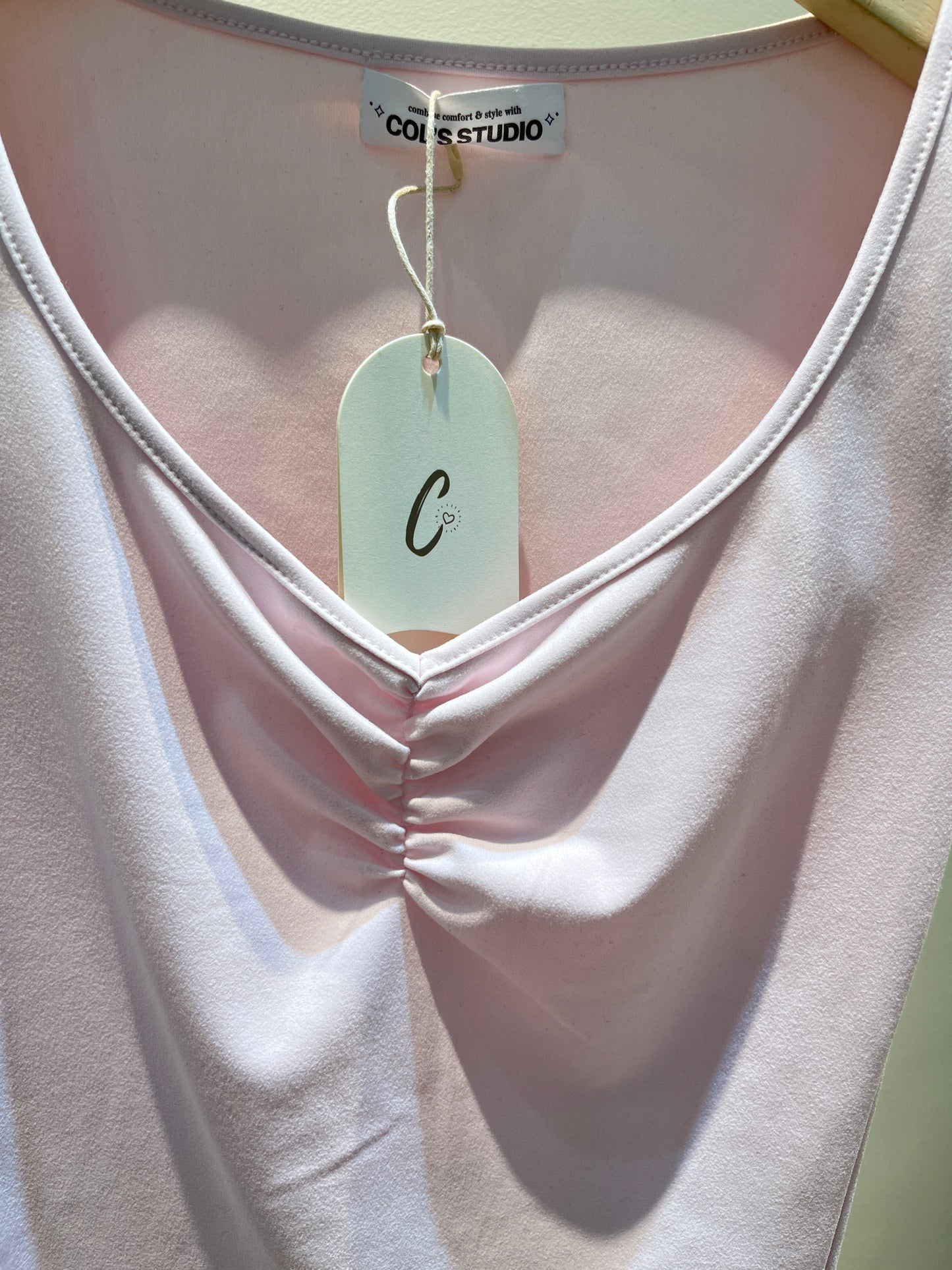 Middle runched basic top