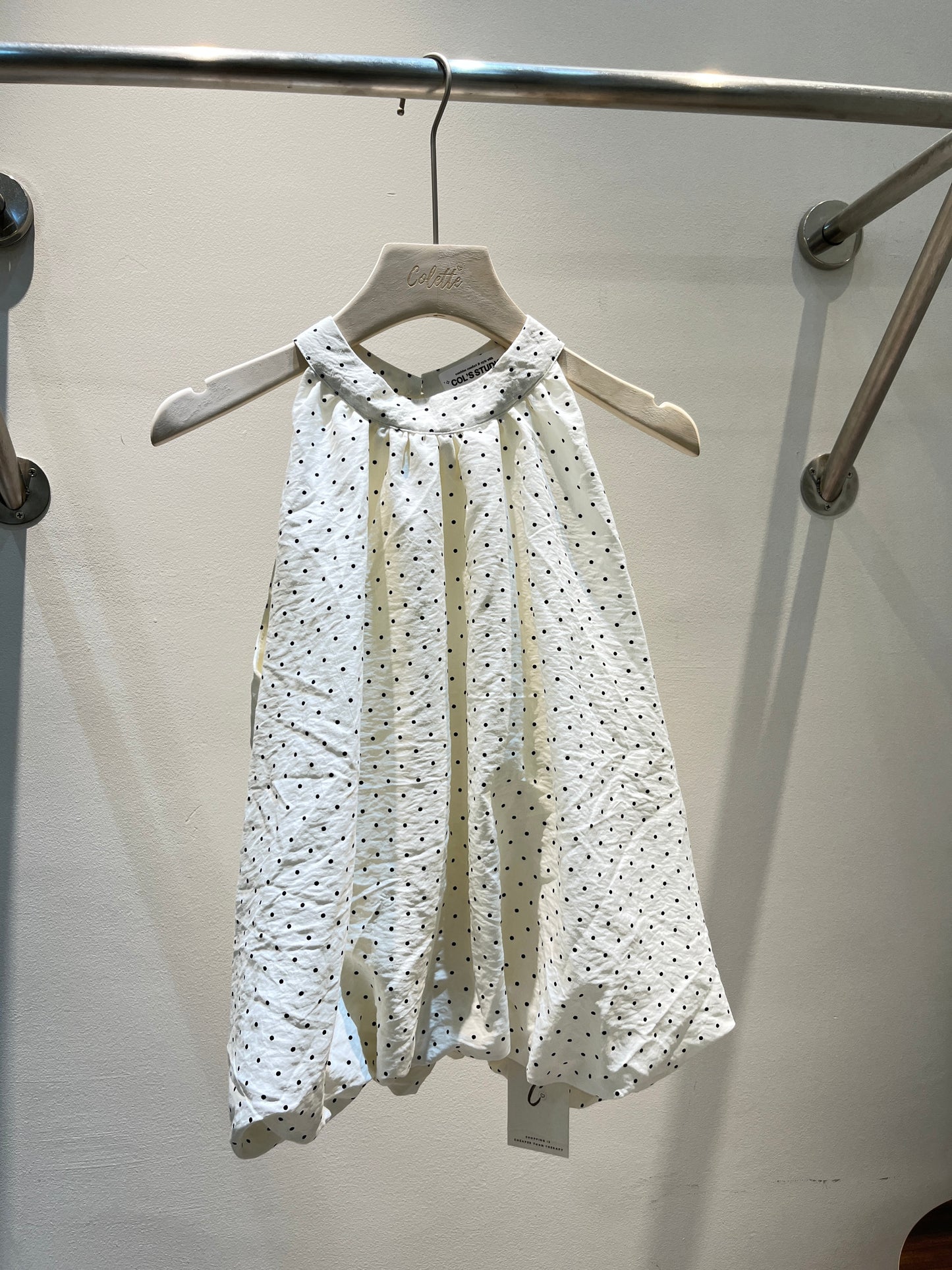 Polkadot print puffy top