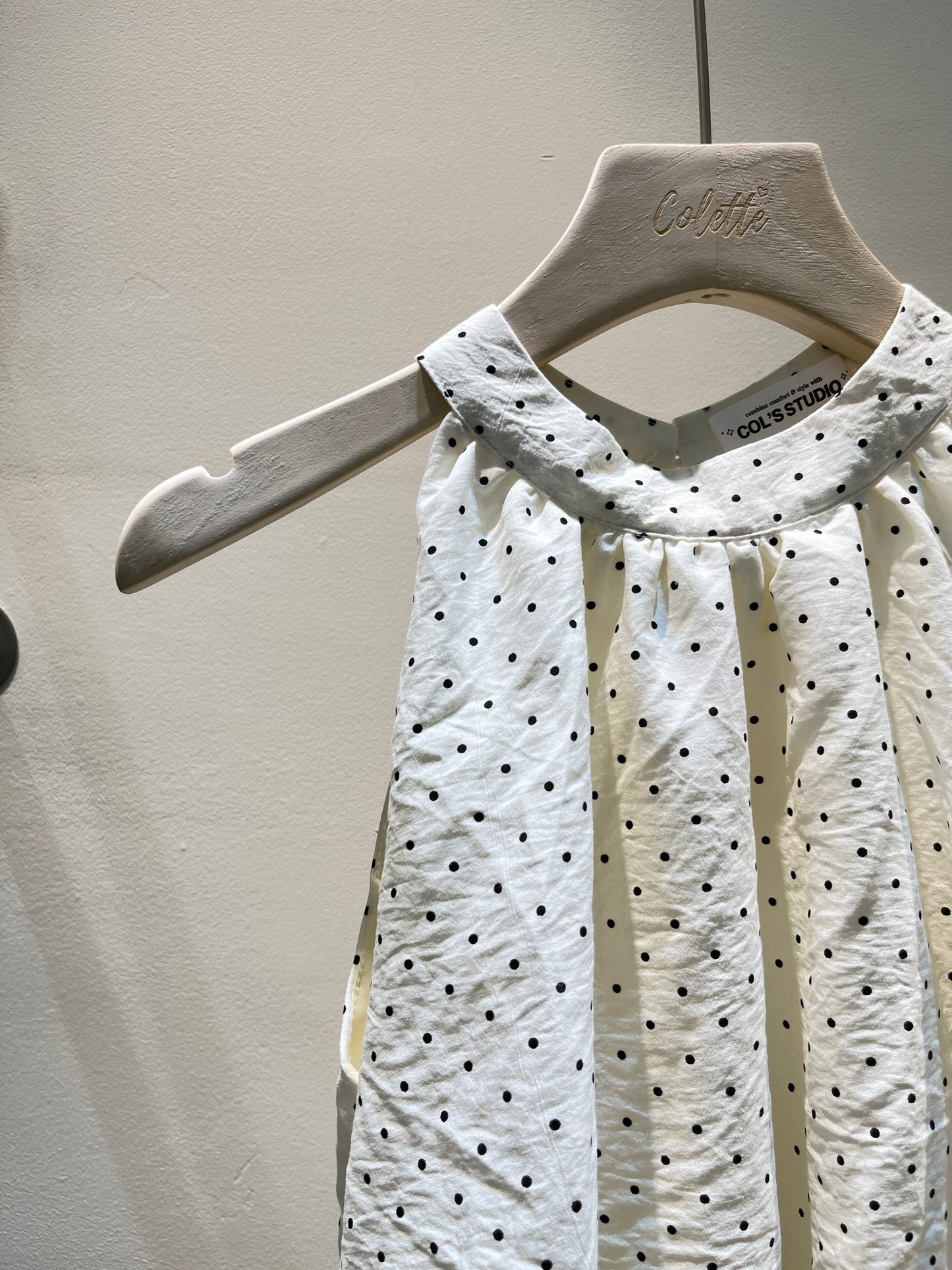 Polkadot print puffy top