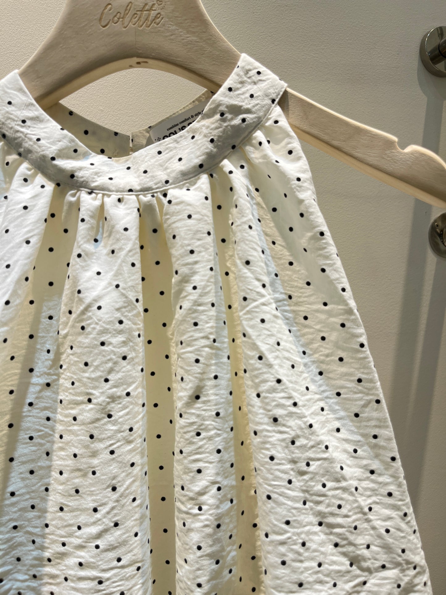 Polkadot print puffy top