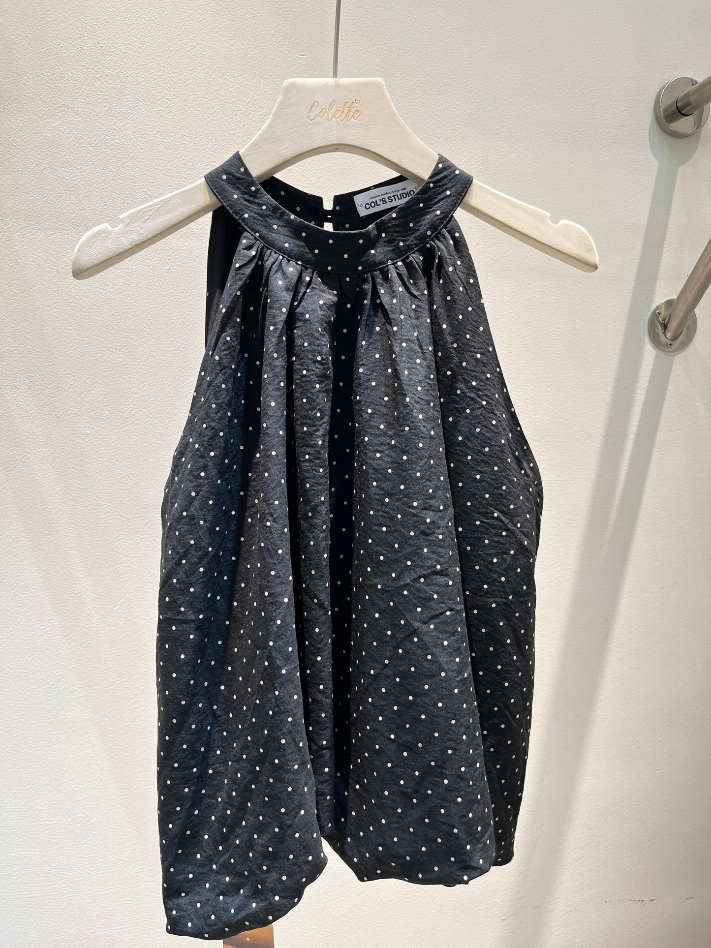 Polkadot print puffy top