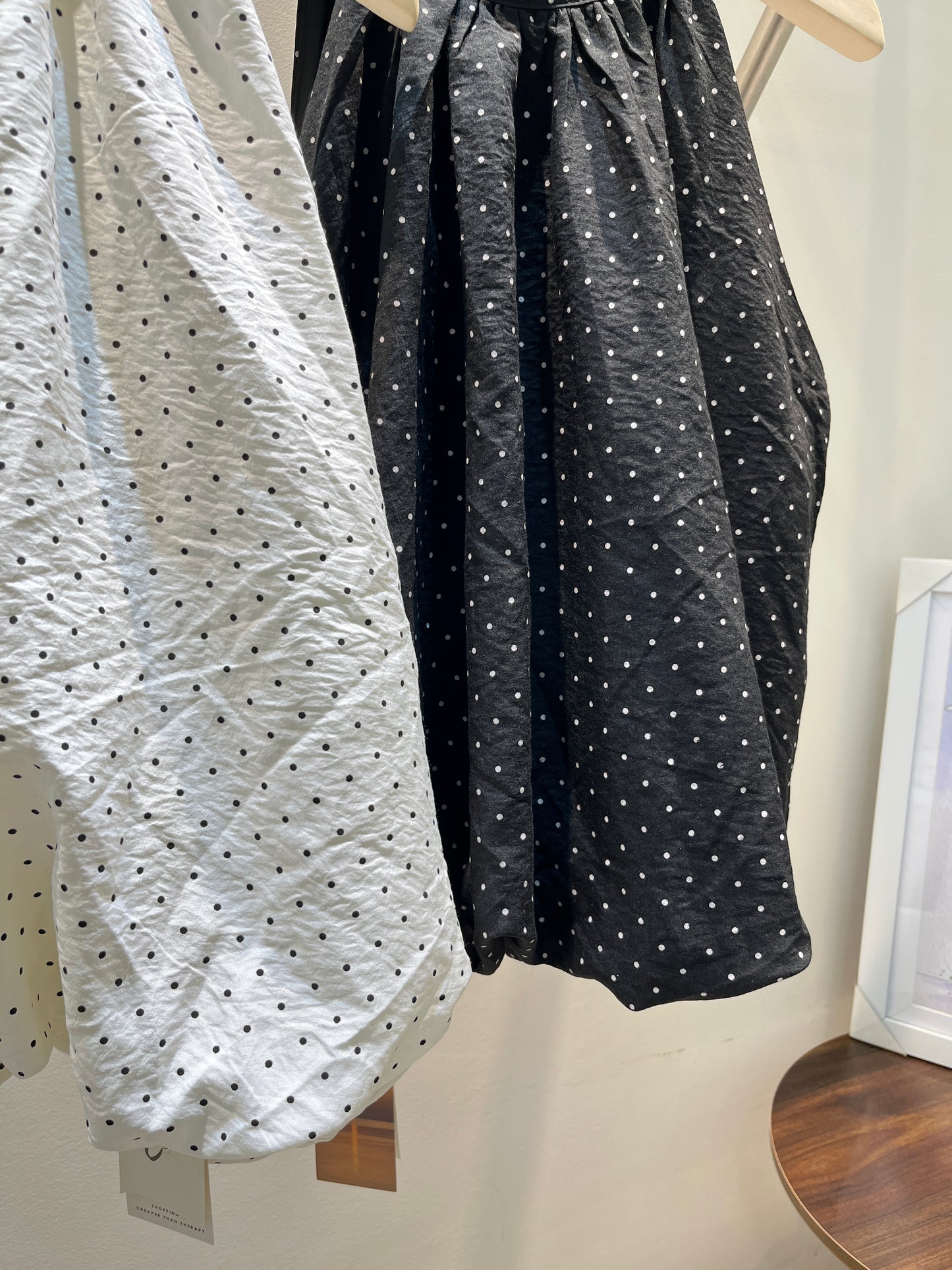 Polkadot print puffy top