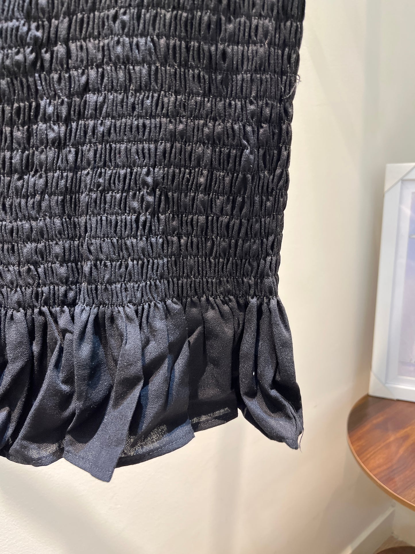 Black flowy summer top