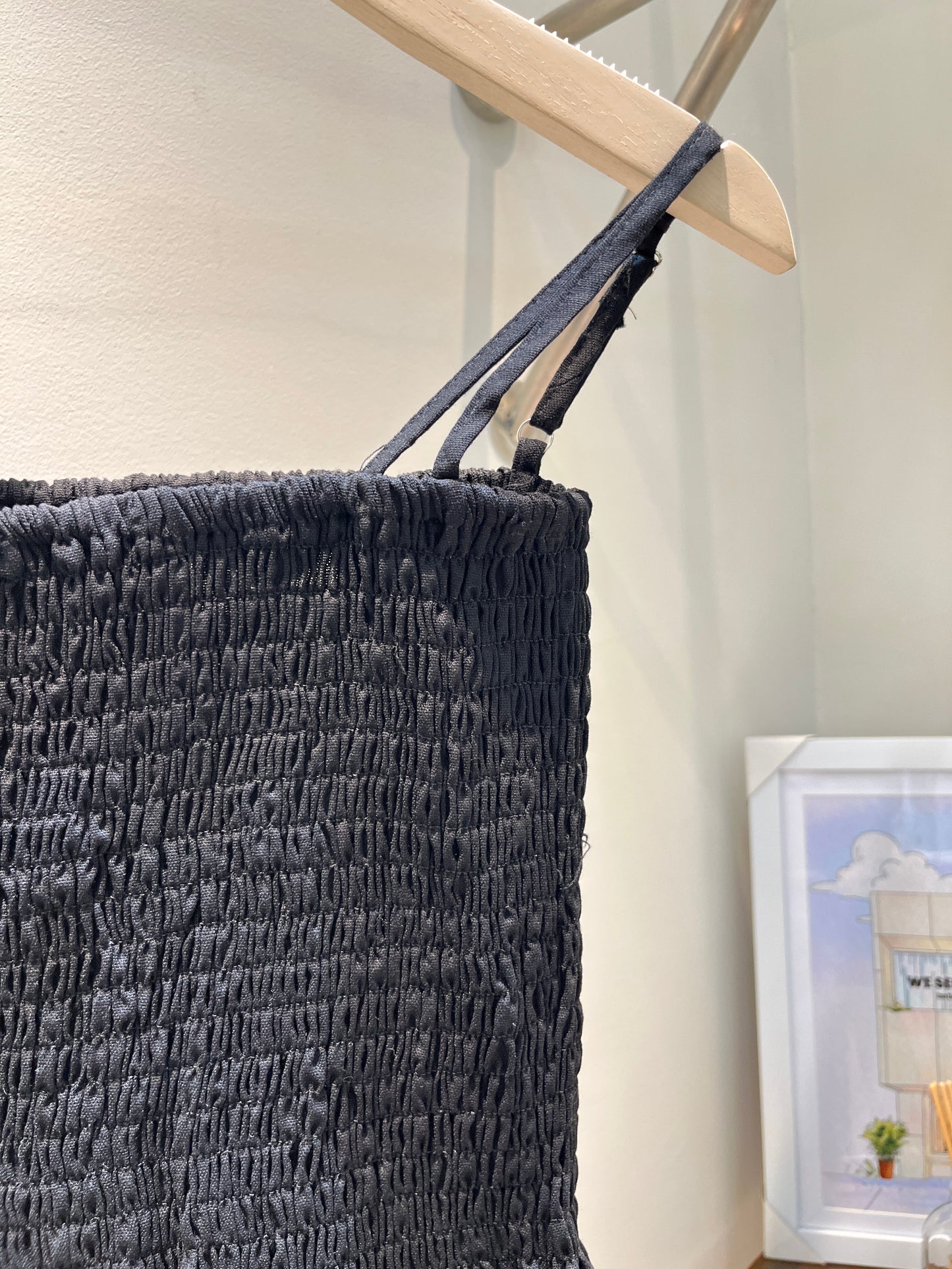 Black flowy summer top